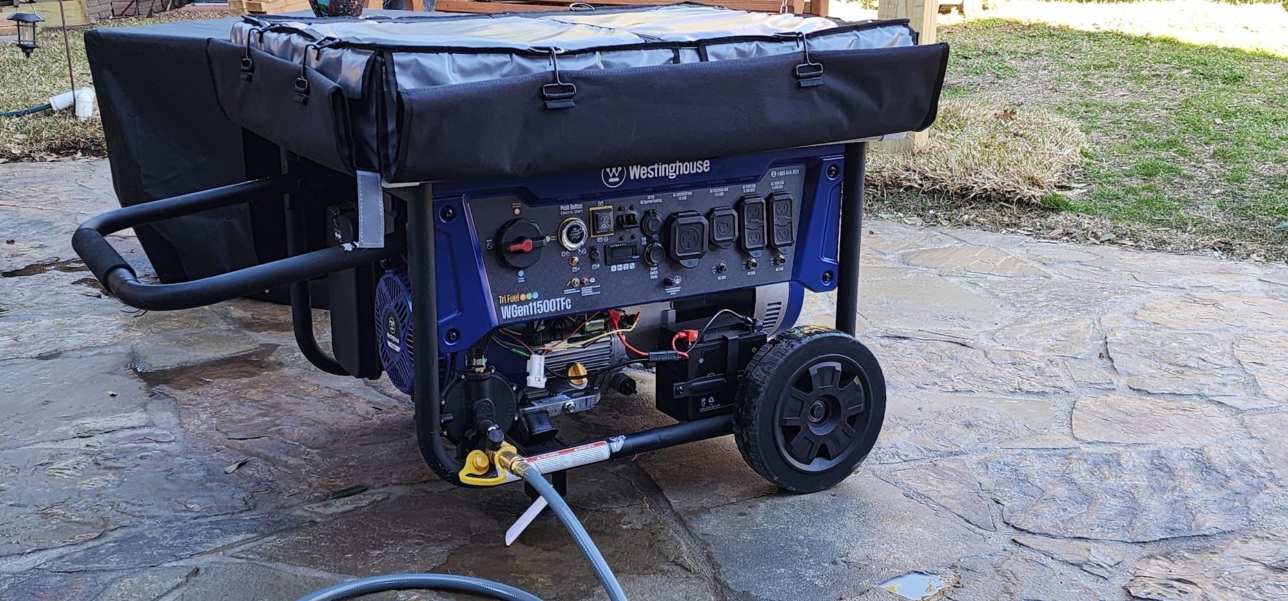 Westinghouse 14500 Peak Watt Tri-Fuel Home Backup Portable Generator, Remote Electric Start, Transfer Switch Ready, Gas, Propane, and Natural Gas Powered - Customer Photo 2