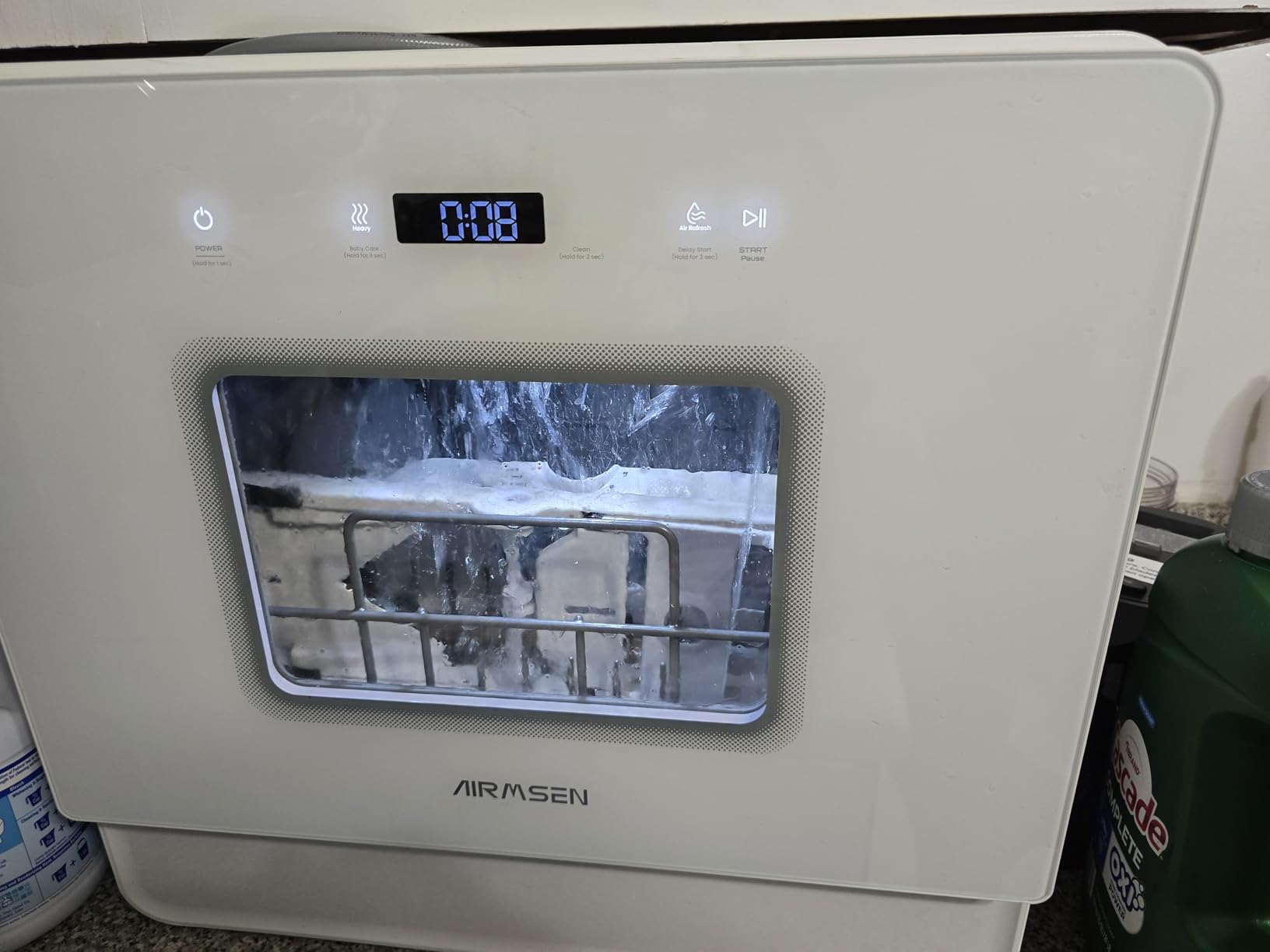 AIRMSEN Large Slim Countertop Dishwasher with Complete 2-Level Rack - Customer Photo 1