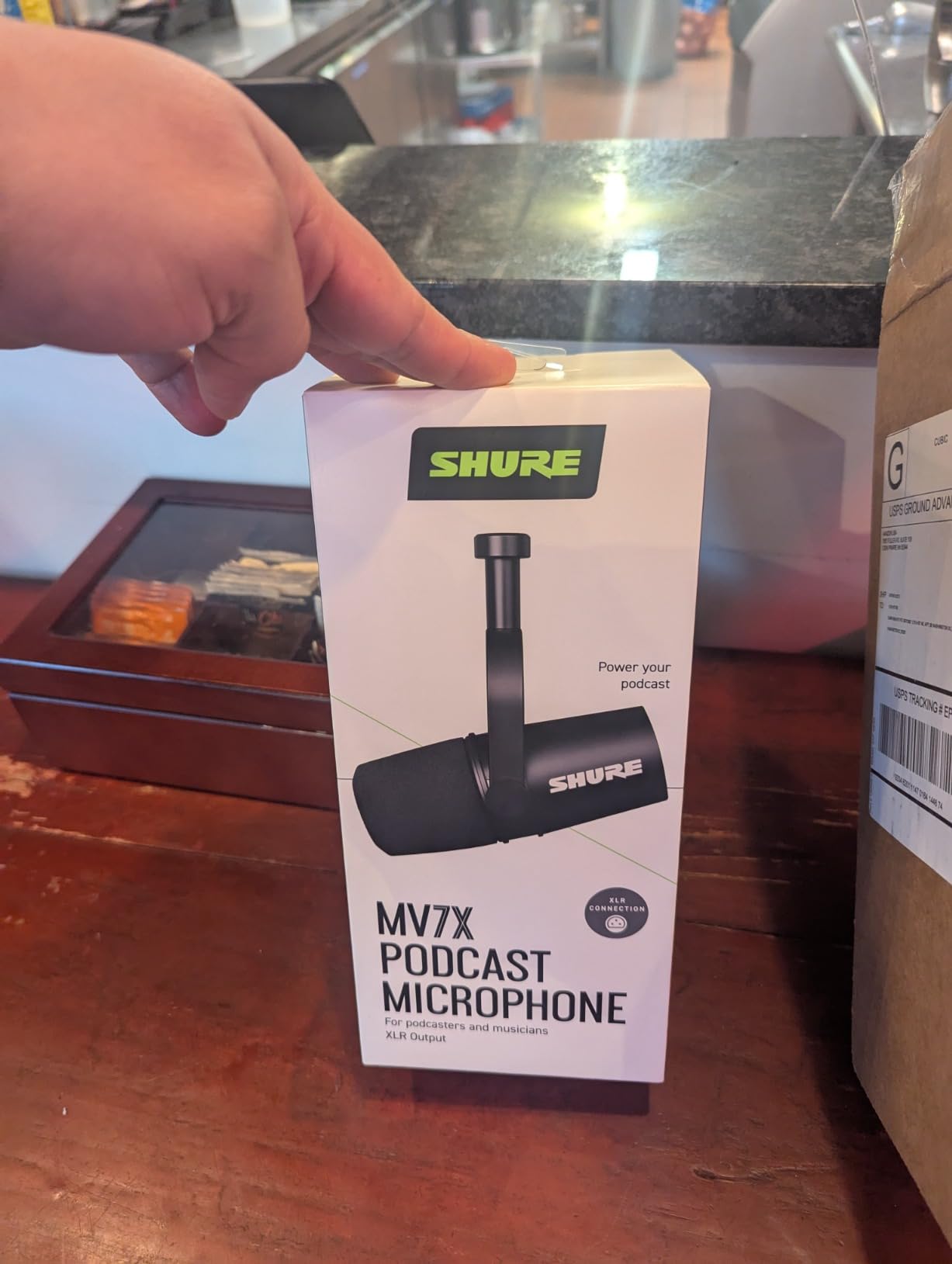 Shure MV7X XLR Podcast Microphone with XLR Cable - Dynamic Mic for Podcasting & Vocal Recording, Voice-Isolating Technology, All Metal Construction, Mic Stand Compatible, Optimized Frequency - Black Customer Review Shure MV7X XLR Podcast Microphone with XLR Cable - Dynamic Mic for Podcasting & Vocal Recording, Voice-Isolating Technology, All Metal Construction, Mic Stand Compatible, Optimized Frequency - Black - Customer Photo 1