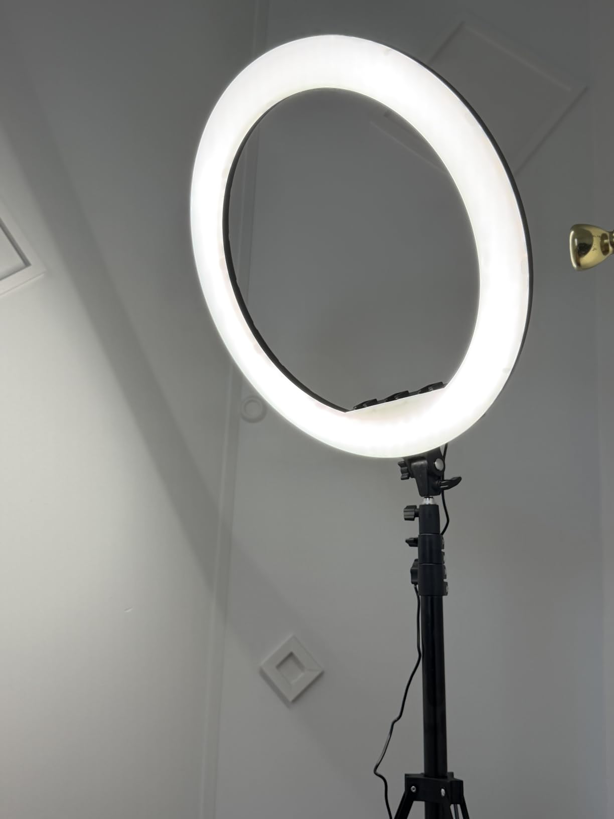 Hagibis 21 inch Ring Light with Stand Outer 55W 5600k Dimmable LED Light, Tripod Stand,and Phone Holder,Remote Controller,Carrying Bag ,CRI 97+ 2540lux, for Streaming Home Office Zoom Call Lighting Customer Review Hagibis 21 inch Ring Light with Stand Outer 55W 5600k Dimmable LED Light, Tripod Stand,and Phone Holder,Remote Controller,Carrying Bag ,CRI 97+ 2540lux, for Streaming Home Office Zoom Call Lighting - Customer Photo 2