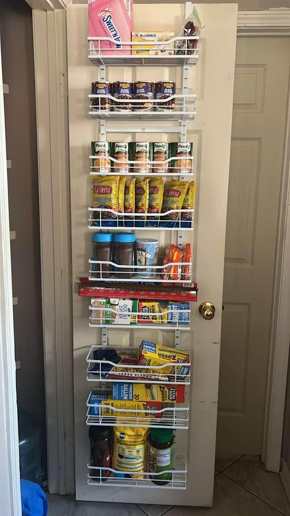 Eastherry Over The Door Pantry Organizer,9-Tier Over The Door Organizer with Adjustable Basket,Metal Hanging Pantry Organizers and Storage for Kitchen, Back of Door Seasoning Rack Customer Review Eastherry Over The Door Pantry Organizer,9-Tier Over The Door Organizer with Adjustable Basket,Metal Hanging Pantry Organizers and Storage for Kitchen, Back of Door Seasoning Rack - Customer Photo 5