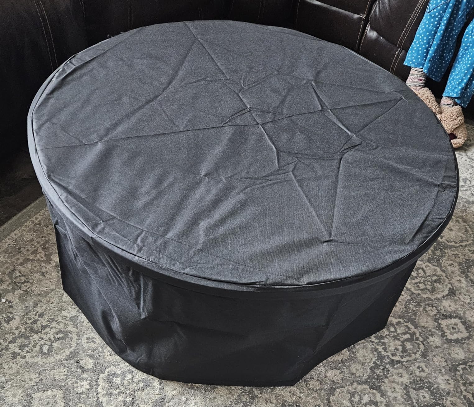 OutVue 42 Inch Fire Pit with 2 Grills, Extra Large Wood Burning Fire Pits for Outside with Lid & Poker, Heavy Duty Firepit,BBQ& Outdoor Firepit & Round Metal Table 3 in 1 for Patio, Picnic, Party - Customer Photo 2