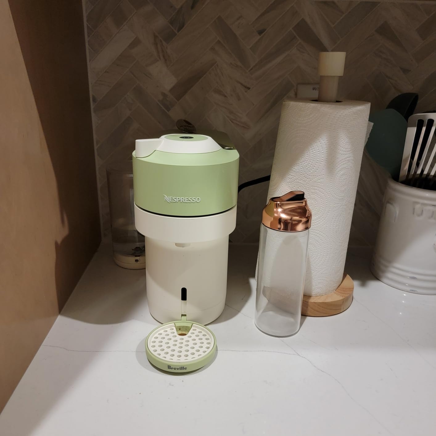 Nespresso Vertuo Pop+ Coffee and Espresso Maker by Breville, Coconut White Customer Review Nespresso Vertuo Pop+ Coffee and Espresso Maker by Breville, Coconut White - Customer Photo 1