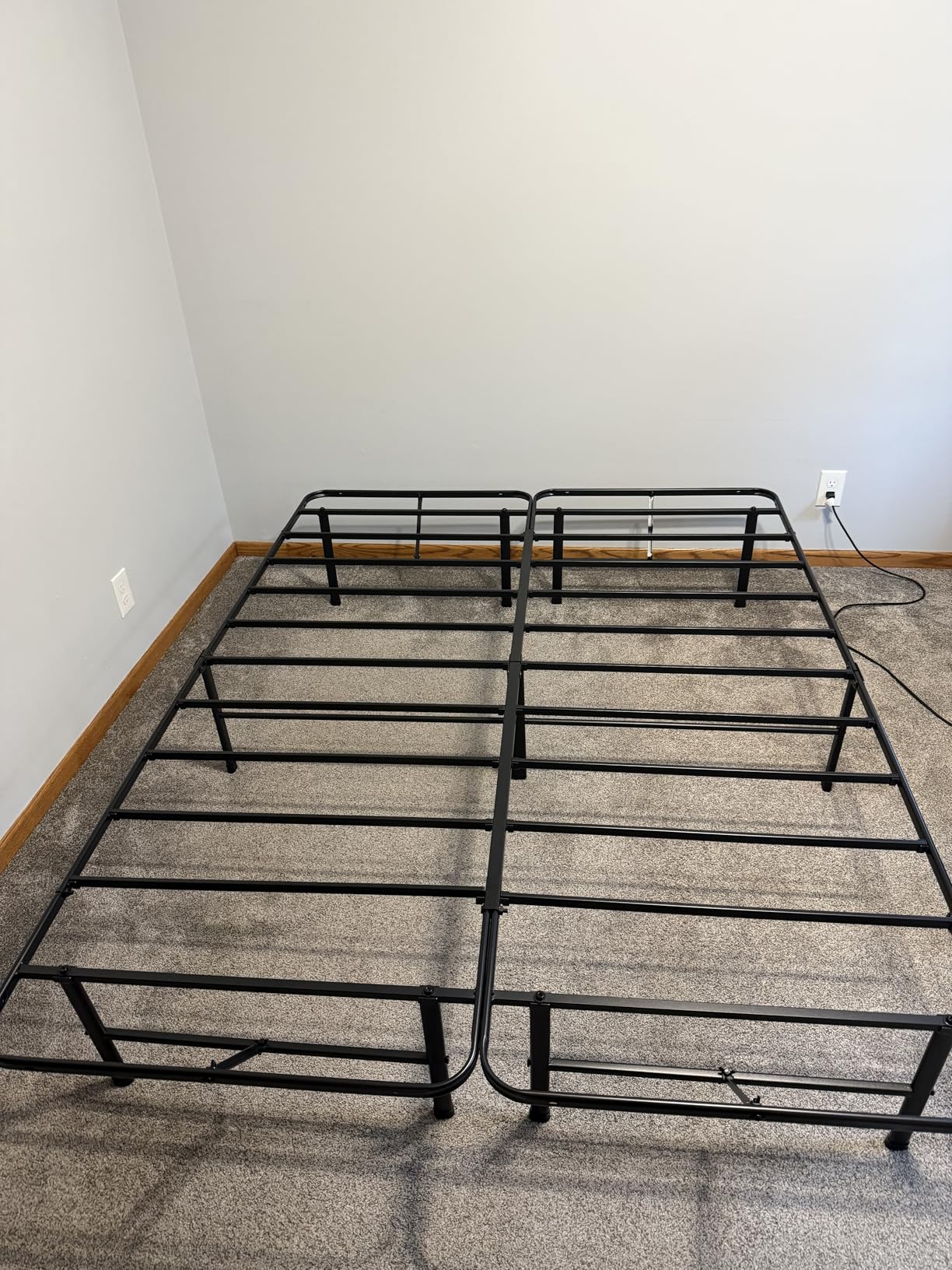 Zinus Rumi 14in Queen Metal Bed Frame, Quick Assembly SmartBase Mattress Foundation, Heavy Duty Sturdy Steel with No Box Spring Needed, Eco-Friendly Packaging, Black - Customer Photo 1