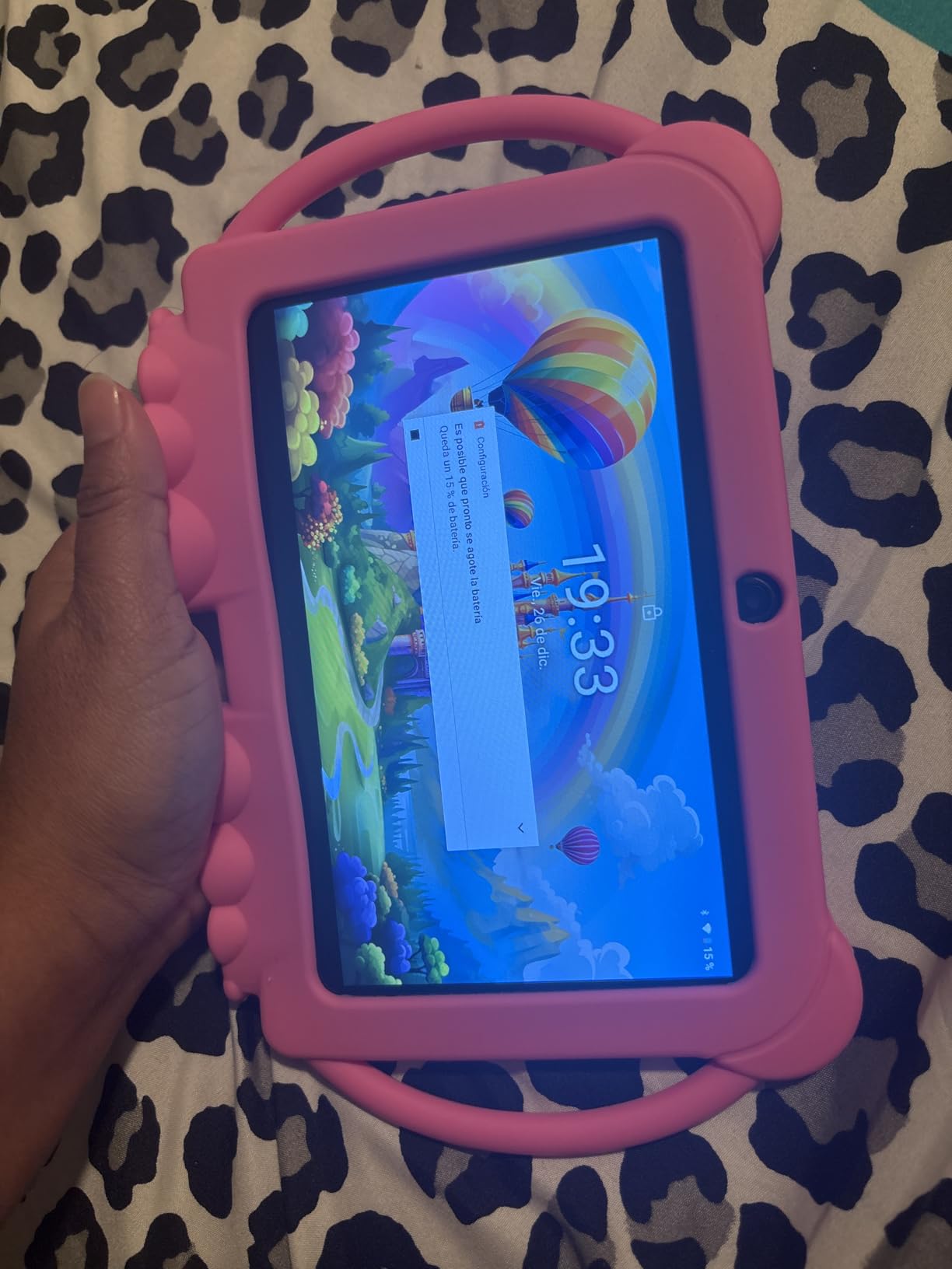 Kids Tablet 7 inch Android 12, 4GB RAM 32GB ROM, 512GB Expandsion, with Parental Control, WiFi, Bluetooth, Dual Camera with Silicone Case, 1PCS(Blue) - Customer Photo 1