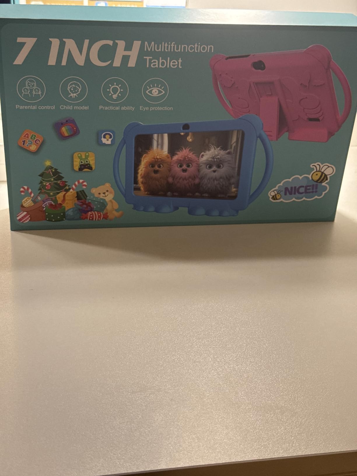 Kids Tablet 7 inch Android 12, 4GB RAM 32GB ROM, 512GB Expandsion, with Parental Control, WiFi, Bluetooth, Dual Camera with Silicone Case, 1PCS(Blue) - Customer Photo 2