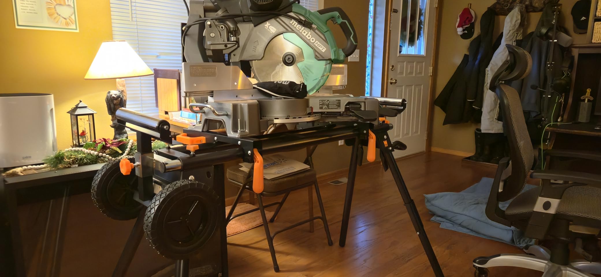 Metabo HPT 12-Inch Dual Bevel Sliding Miter Saw, 4000 RPM No-Load Speed, 45° Left and Right Bevel Range, Precision Miter Angles, 9 Detent Stops, Xact Cut Shadow Line, C12RSH3 Customer Review Metabo HPT 12-Inch Dual Bevel Sliding Miter Saw, 4000 RPM No-Load Speed, 45° Left and Right Bevel Range, Precision Miter Angles, 9 Detent Stops, Xact Cut Shadow Line, C12RSH3 - Customer Photo 1