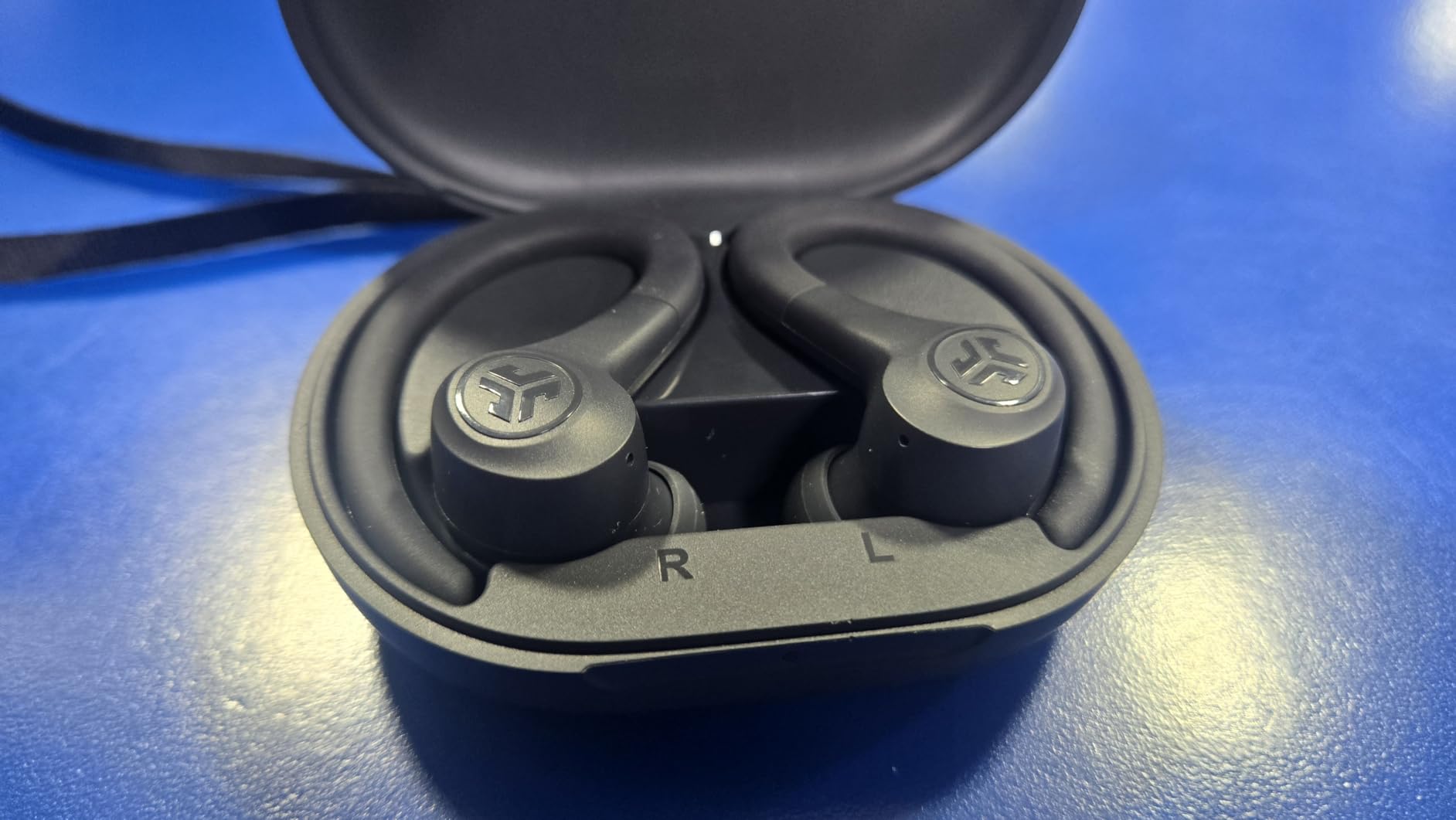 JLab Go Sport+ Wireless Workout Earbuds Featuring C3 Clear Calling, Secure Earhook Sport Design, 35+ Hour Bluetooth Playtime, and 3 EQ Sound Settings (Graphite) - Customer Photo 1