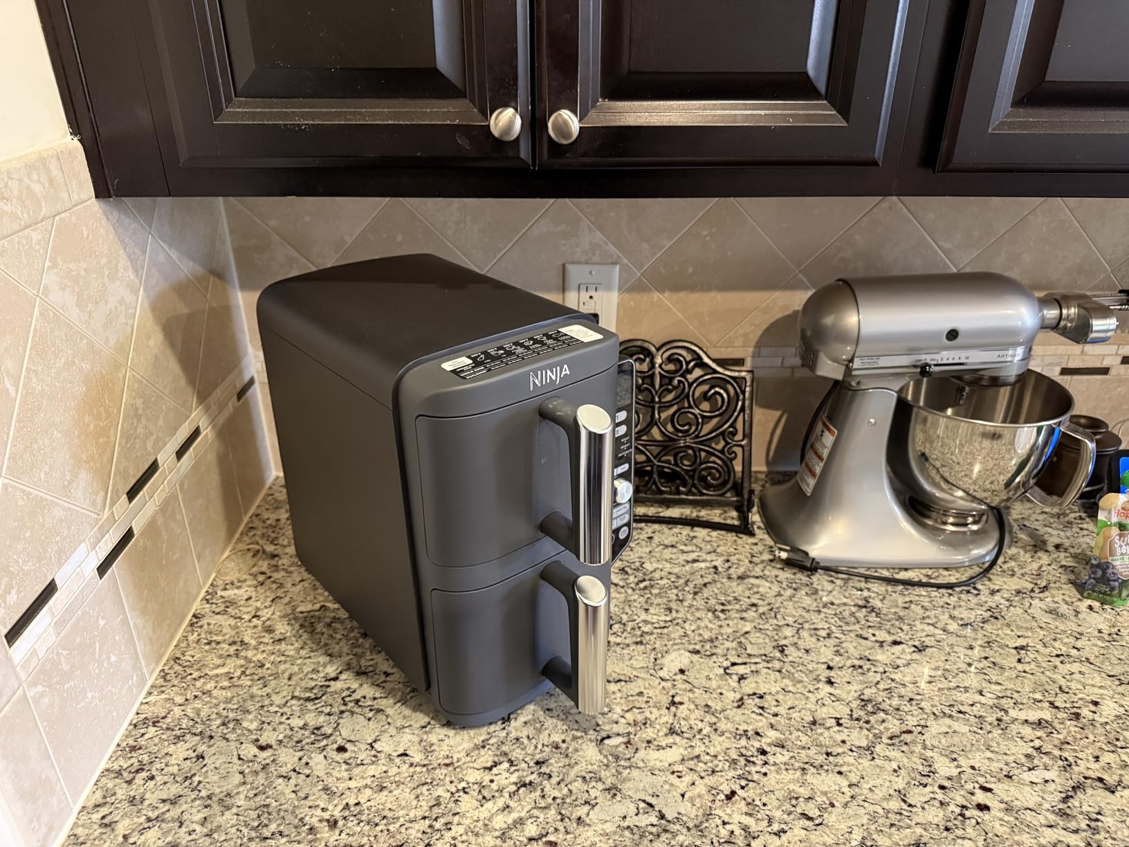 Ninja Air Fryer, 10QT DoubleStack XL 2-Basket, Compact Design, Cooks 5lb Whole Chicken, Feeds Up to 8 People, 6-in-1 Air Fryer, Roast, Bake & More, Dishwasher Safe Parts, Grey, SL401 customer photo 1