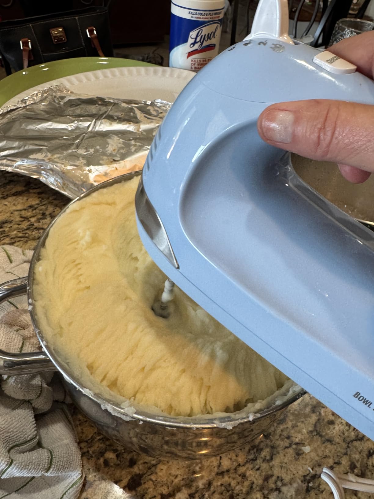 Hamilton Beach 6-Speed Electric Hand Mixer with Whisk, Dough Hooks and Easy Clean Beaters, Powerful 275 Watt Motor, Snap-On Storage Case, Blue - Customer Photo 1