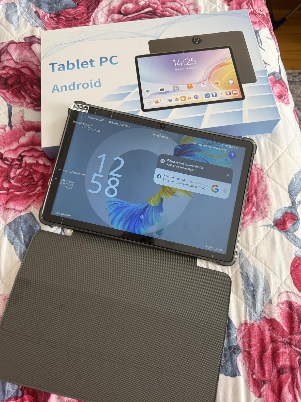Android 15 Tablet,11 Inch Tablets with Octa Core Processor, 12GB RAM 128GB ROM 1TB Expand, Widevine L1, 8000mAh Battery, 2.4/5Ghz Dual WiFi/GPS/FM, 5/8MP Cameras, Case Included, Black - Customer Photo 2