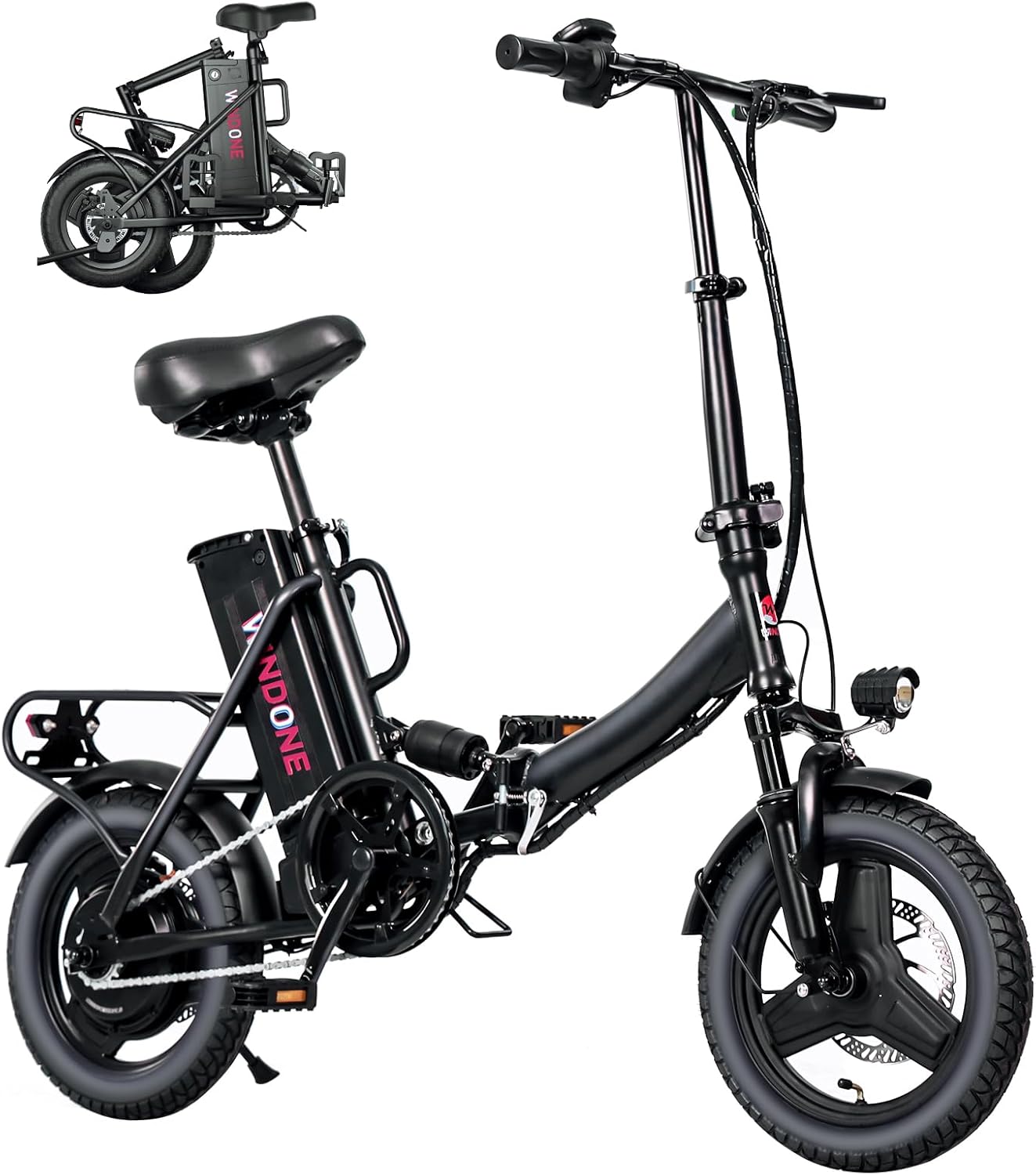 Windone S14/S16 Electric Bike for Adults, Max 19/22 MPH Speed & 28/50 Miles Range (PAS), 500W/750W Peak Motor, Foldable, Lightweight, Shock Absorbers, UL2849 Certified Ebike Customer Review Windone S14/S16 Electric Bike for Adults, Max 19/22 MPH Speed & 28/50 Miles Range (PAS), 500W/750W Peak Motor, Foldable, Lightweight, Shock Absorbers, UL2849 Certified Ebike - Customer Photo 1