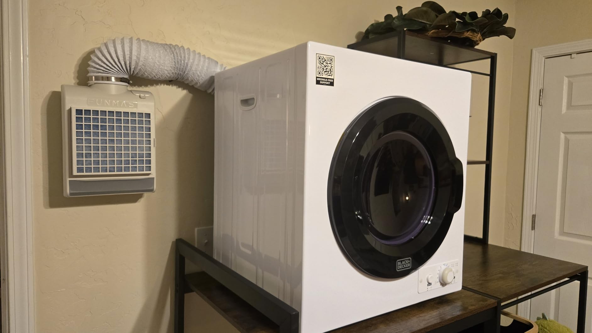 BLACK+DECKER 7.0 Cu. Ft. Front Load Dryer, Electric Clothes Dryer with LED Display and Dial Control, 5 Sensor and Manual Dry Selections, 240V, Requires Professional Installation, BLD67ME, White - Customer Photo 2