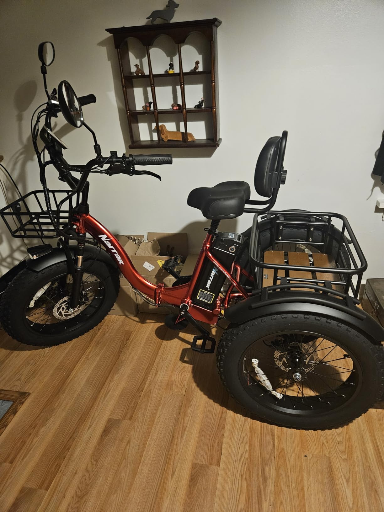 Electric Tricycle for Adults, Fat Tire Folding Electric Trike, 3 Wheels Electric Bicycle Bikes, Peak 1350W Step-Thru Etrike with Removable Battery and Large Basket for Women Men Customer Review Electric Tricycle for Adults, Fat Tire Folding Electric Trike, 3 Wheels Electric Bicycle Bikes, Peak 1350W Step-Thru Etrike with Removable Battery and Large Basket for Women Men - Customer Photo 2