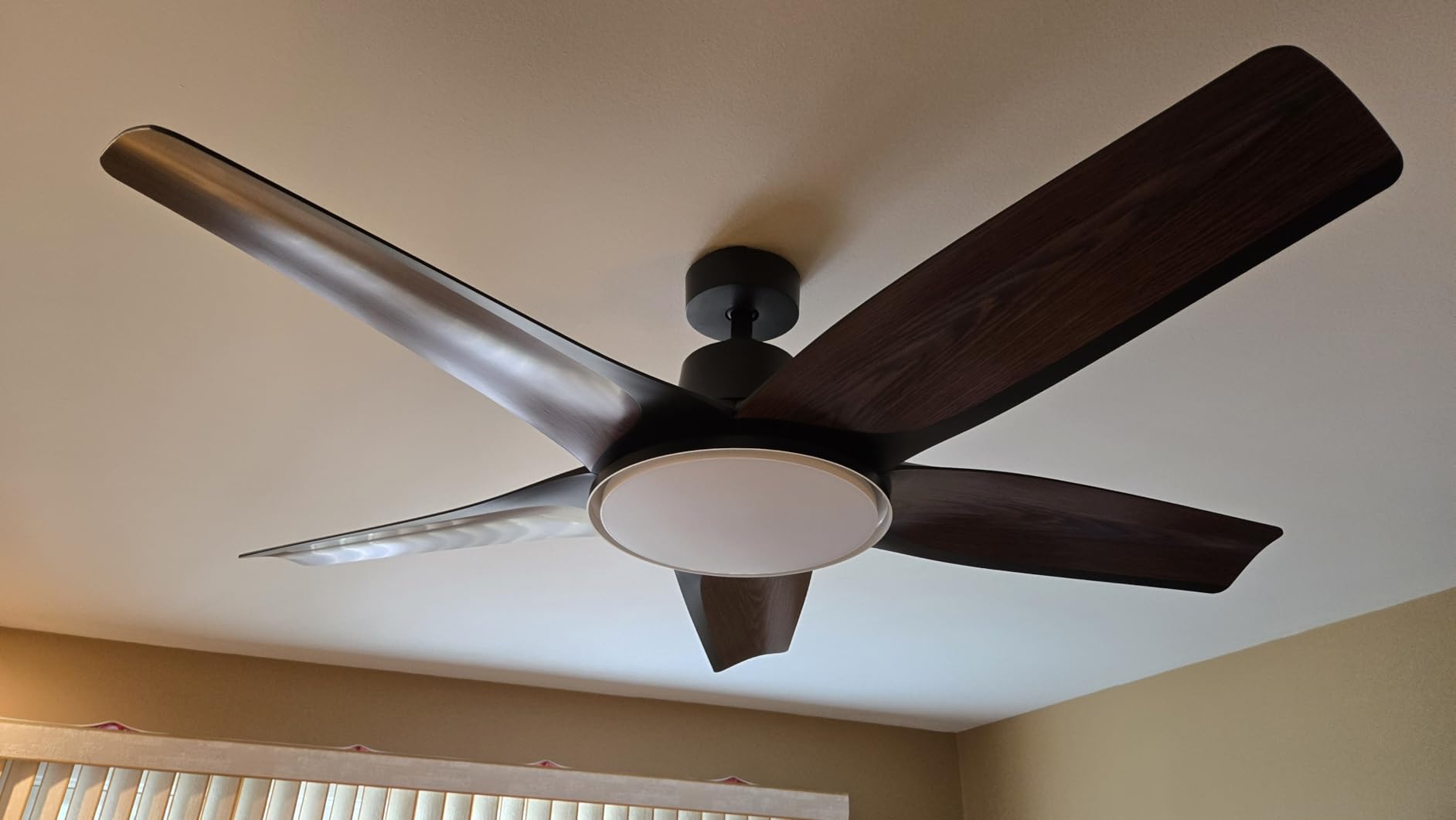Dreo Smart Ceiling Fans with Lights, Low Profile Ceiling Fan with Alexa/App, 52'' Dimmable Lighting & Color Tuning, RGB Ambient Light for Living Room, Game Room, Easy Installation, Quiet, Black - Customer Photo 1