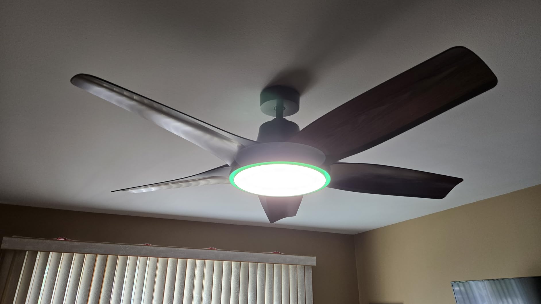 Dreo Smart Ceiling Fans with Lights, Low Profile Ceiling Fan with Alexa/App, 52'' Dimmable Lighting & Color Tuning, RGB Ambient Light for Living Room, Game Room, Easy Installation, Quiet, Black - Customer Photo 2