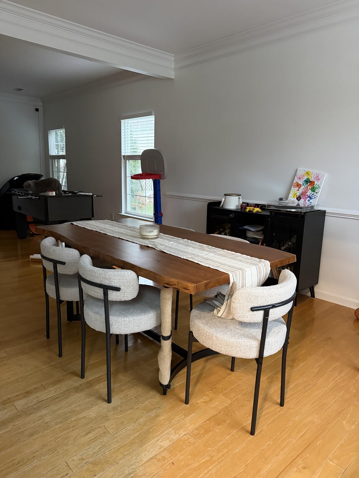 Signature Design by Ashley Fortmaine Contemporary Dining Table with Natural Live Edge, Light Brown & Black Customer Review Signature Design by Ashley Fortmaine Contemporary Dining Table with Natural Live Edge, Light Brown & Black - Customer Photo 1