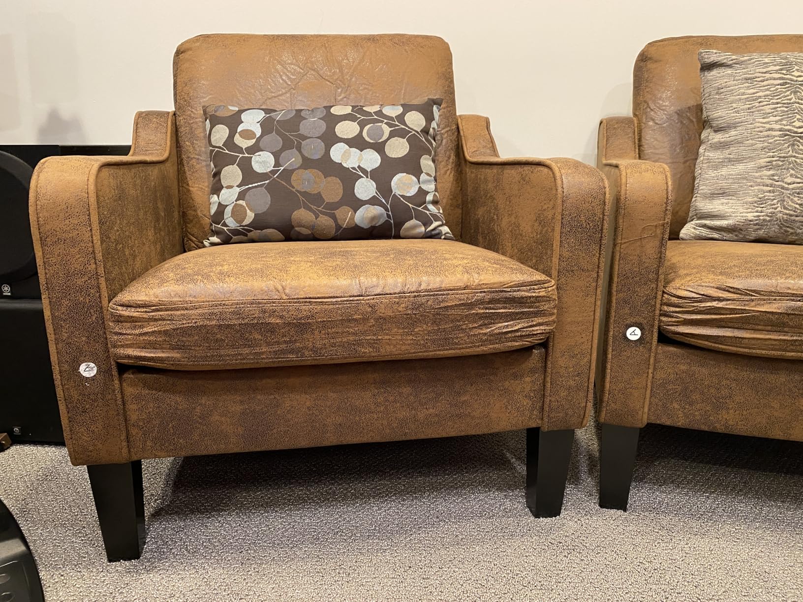 VINGLI Accent Chair for Living Room Chairs Olive Green Reading Chair for Bedroom Scooped Arm Chair Mid Century Modern Accent Chairs Upholstered Comfy Chair for Apartment, Waiting Room - Customer Photo 1