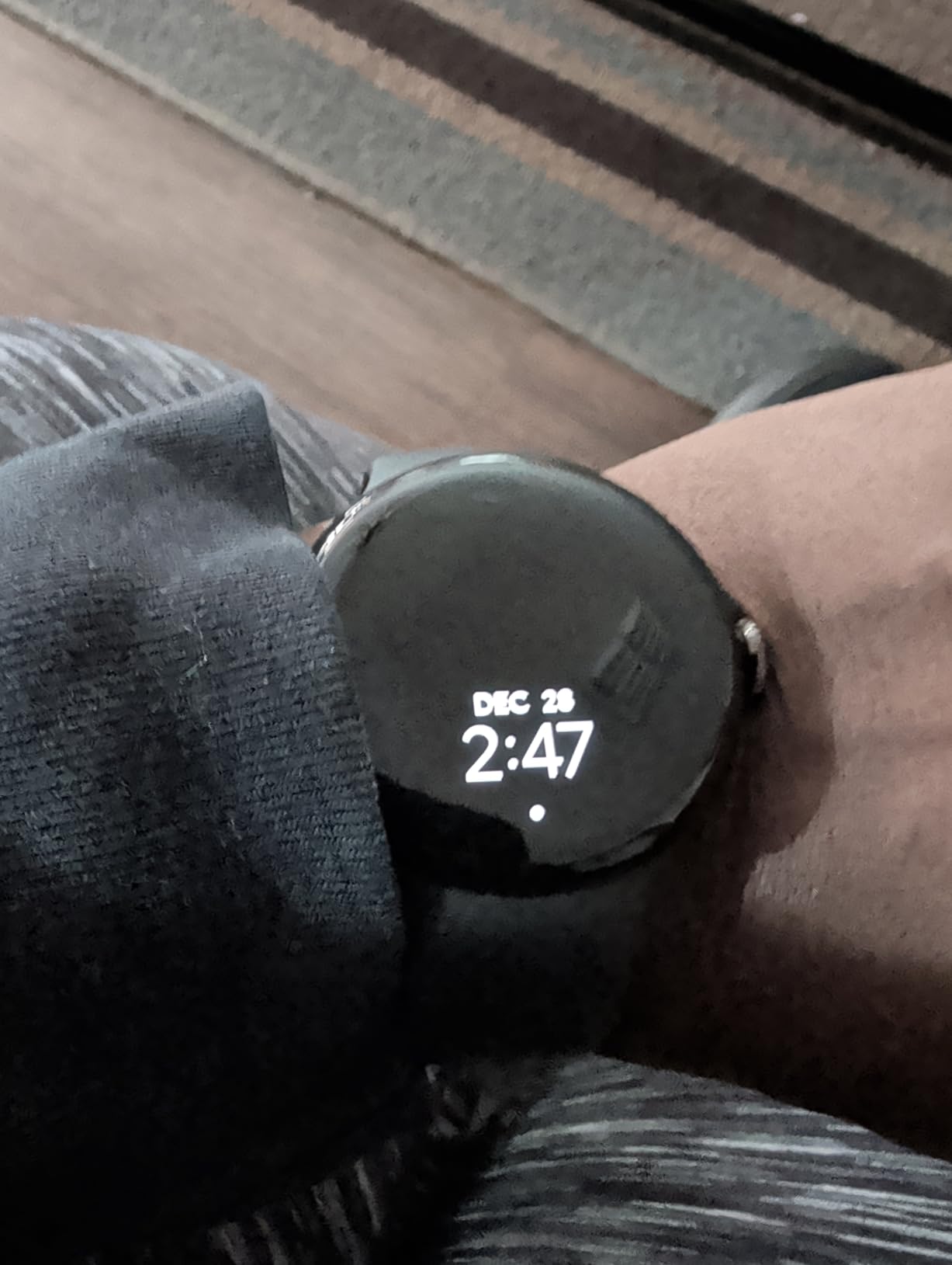 Pixel Watch 3 (45mm) 2024 Model - Android Smartwatch, Heart Rate Tracking, Fitbit Advanced Running, Fitness Insights, 24-Hour Battery - Matte Black Aluminum Case - Obsidian Band - Wi-Fi customer photo 2