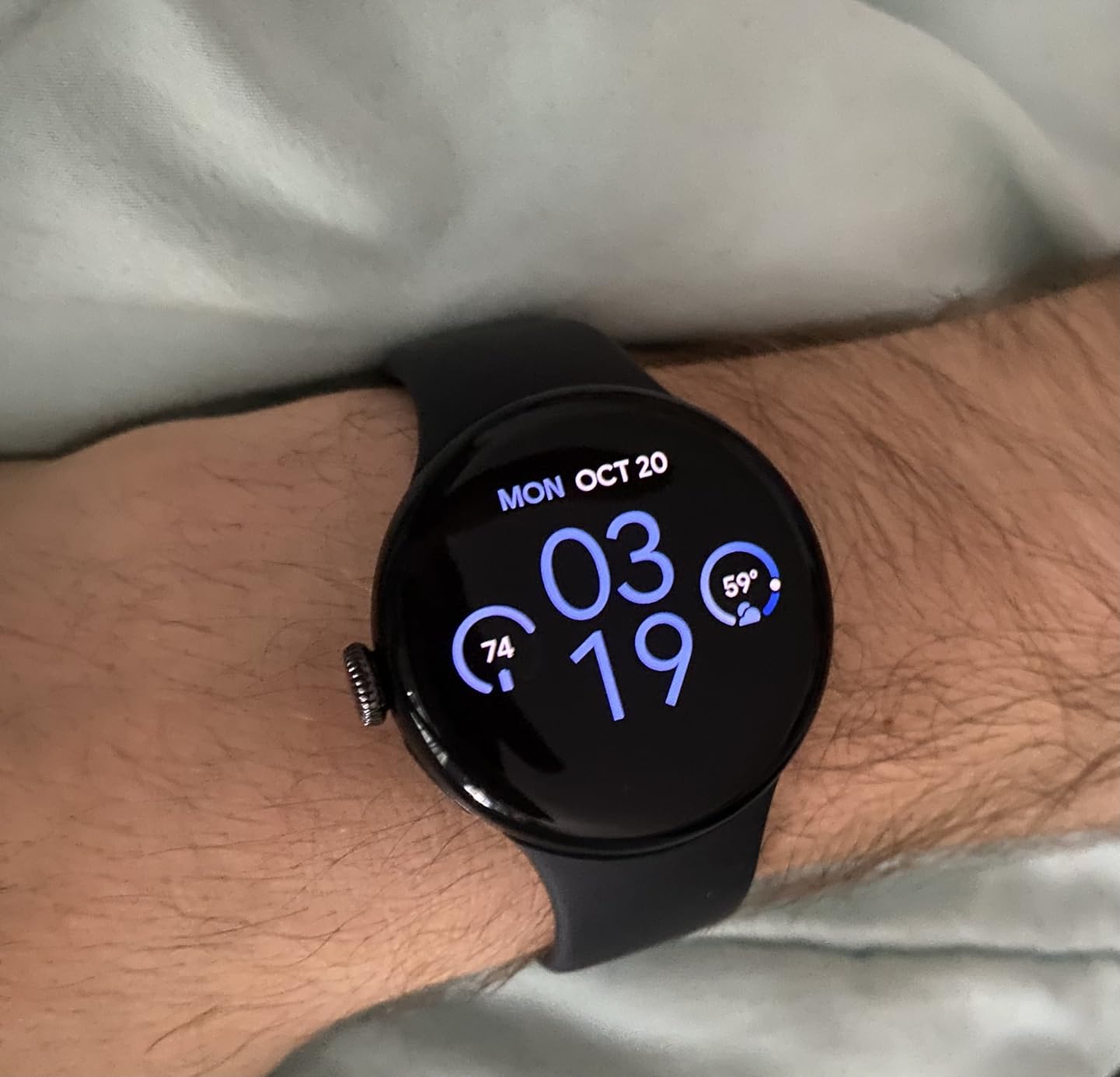 Google Pixel Watch 3 (45mm) 2024 Model - Android Smartwatch, Heart Rate Tracking, Fitbit Advanced Running, Fitness Insights, 24-Hour Battery - Matte Black Aluminum Case - Obsidian Band - LTE - Customer Photo 1