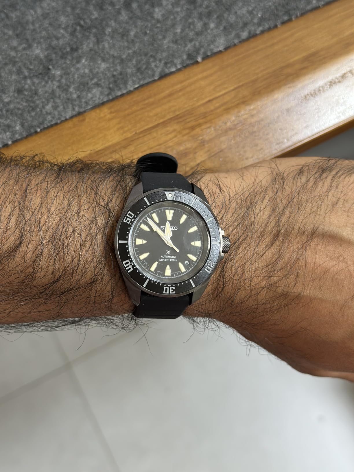 SEIKO Prospex Samurai Automatic Black Dial Men's Watch SRPL15 - Customer Photo 2