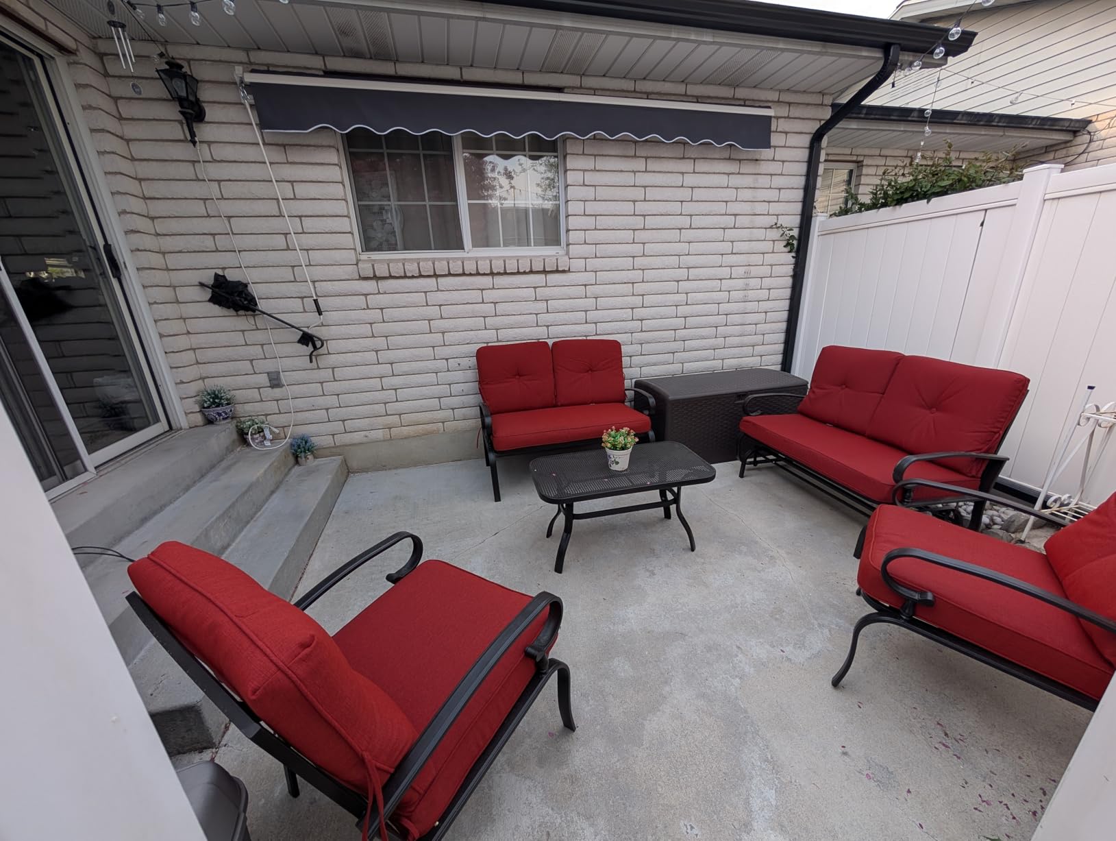 Yardenaler 12x10 FT Manual Retractable Outdoor Patio Awning, Window Sun Shade Shelter with Crank Handle & Canopy for Deck, Backyard, Garden, Balcony, Gray Customer Review Yardenaler 12x10 FT Manual Retractable Outdoor Patio Awning, Window Sun Shade Shelter with Crank Handle & Canopy for Deck, Backyard, Garden, Balcony, Gray - Customer Photo 1