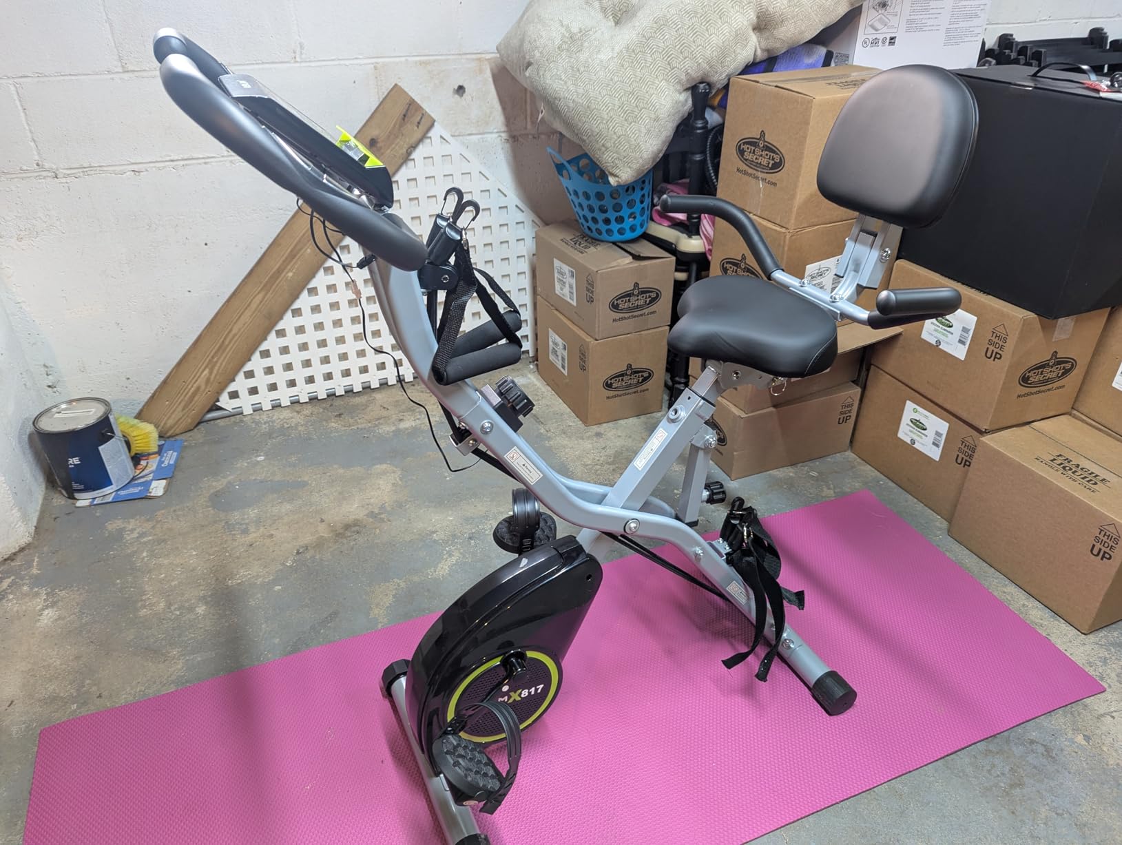 Foldable Exercise Bike Stationary Bikes for Home, 5 IN 1 Indoor Workout Bike, Cycling Bike with 16-Level Quiet Magnetic Resistance, 6.6 LBS Flywheel and 300LBS Capacity, 2025 Designed 817 X-bike Customer Review Foldable Exercise Bike Stationary Bikes for Home, 5 IN 1 Indoor Workout Bike, Cycling Bike with 16-Level Quiet Magnetic Resistance, 6.6 LBS Flywheel and 300LBS Capacity, 2025 Designed 817 X-bike - Customer Photo 1