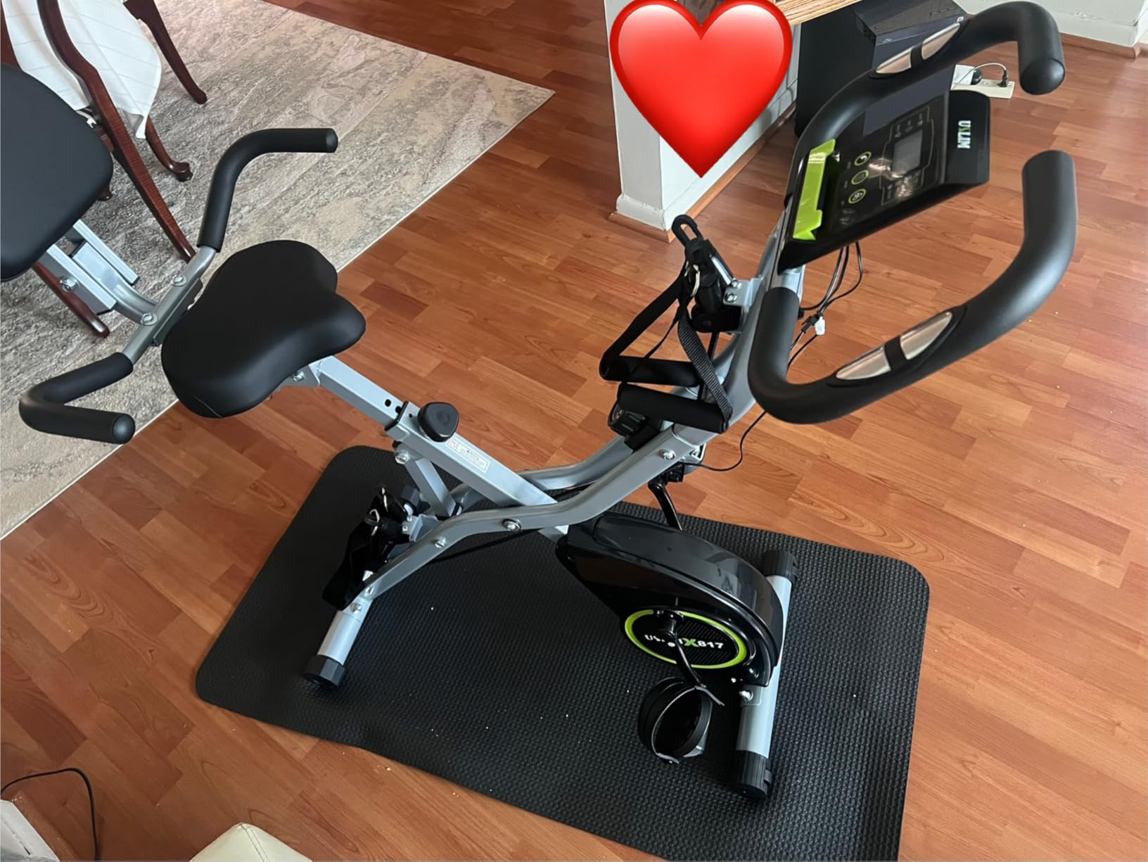 Foldable Exercise Bike Stationary Bikes for Home, 5 IN 1 Indoor Workout Bike, Cycling Bike with 16-Level Quiet Magnetic Resistance, 6.6 LBS Flywheel and 300LBS Capacity, 2025 Designed 817 X-bike Customer Review Foldable Exercise Bike Stationary Bikes for Home, 5 IN 1 Indoor Workout Bike, Cycling Bike with 16-Level Quiet Magnetic Resistance, 6.6 LBS Flywheel and 300LBS Capacity, 2025 Designed 817 X-bike - Customer Photo 2