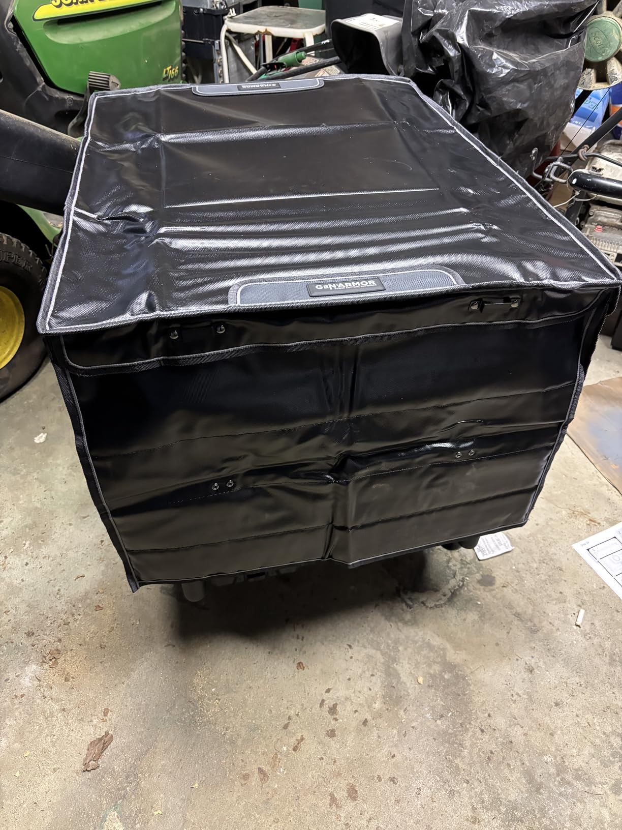 GenArmor Generator Covers While Running, 100% Waterproof Heavy Duty Tarps Generator Tent, Portable Outdoor Generator Enclosure for Most 4000w~13000w Generators, Black - Customer Photo 1