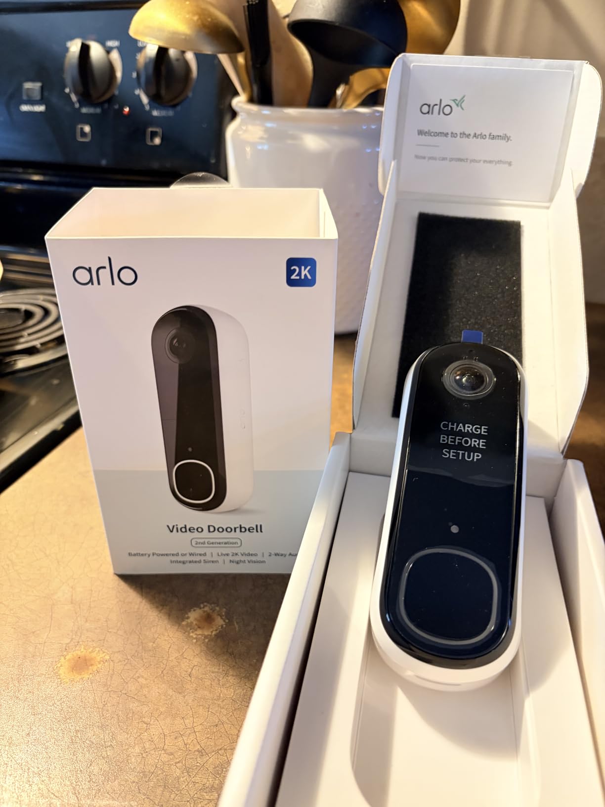 Arlo Video Doorbell 2K + Chime 2 (2nd Gen, Latest Release), Wireless or Wired Option, 2-Way Audio, Night Vision, Head to Toe View, Package Detection, Person & Vehicle Recognition, 1-Month Secure Plan customer photo 1