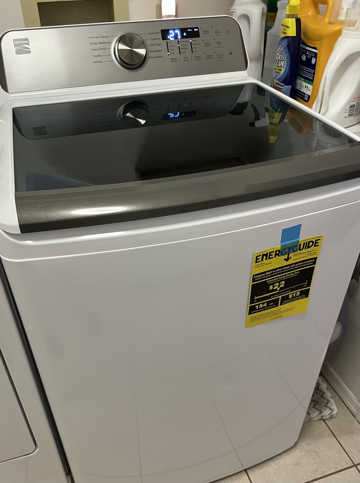 Kenmore 4.4 cu. ft. Top Load Washer with Triple Action Agitator for Tough Dirt & Stains - Reduce Laundry Time with Accela Wash & Express Wash - LED - White - Customer Photo 1