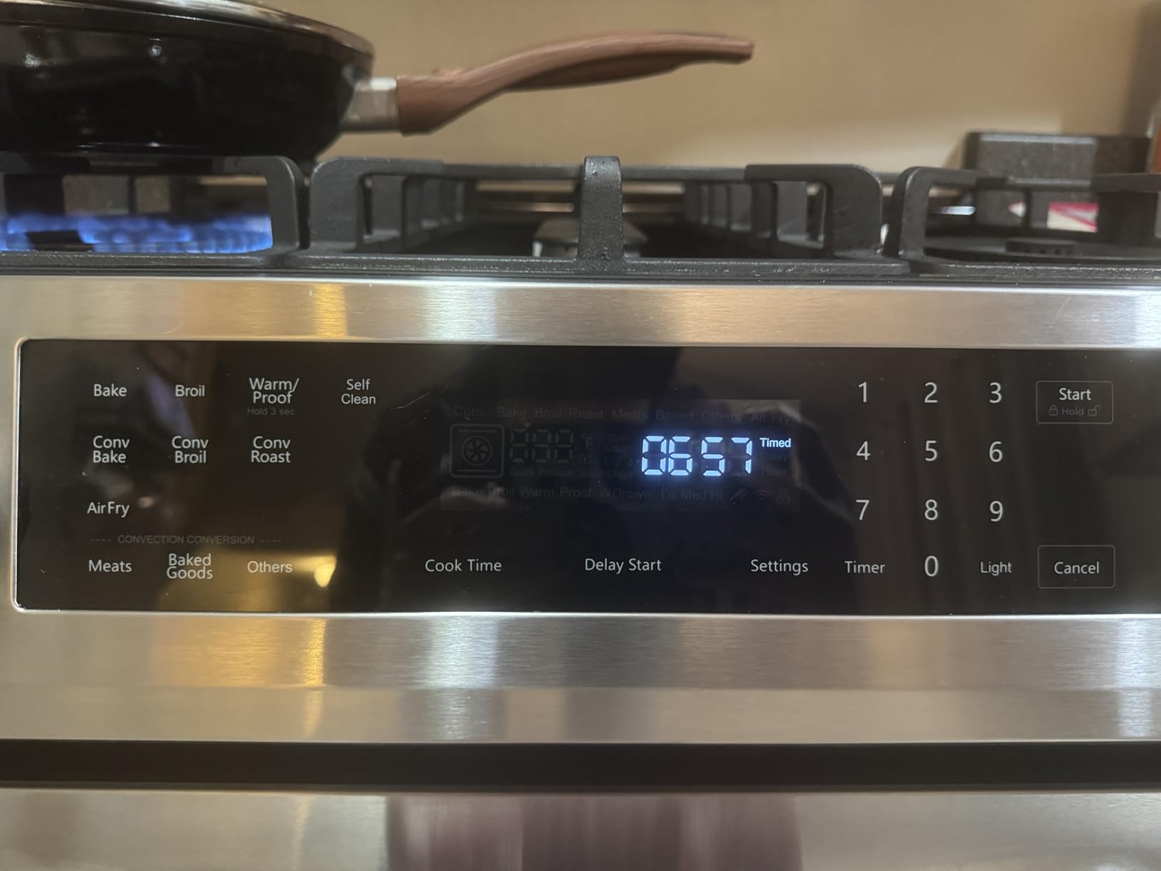 Kenmore 5.6 cu. ft. Front Control Gas Range Oven with 5 Cooktop Burners - True Convection, Air Fry, Turbo Boil, Self Clean, Dishwasher Safe Grates, Three Chrome Racks, LP Kit - Stainless Steel Customer Review Kenmore 5.6 cu. ft. Front Control Gas Range Oven with 5 Cooktop Burners - True Convection, Air Fry, Turbo Boil, Self Clean, Dishwasher Safe Grates, Three Chrome Racks, LP Kit - Stainless Steel - Customer Photo 2