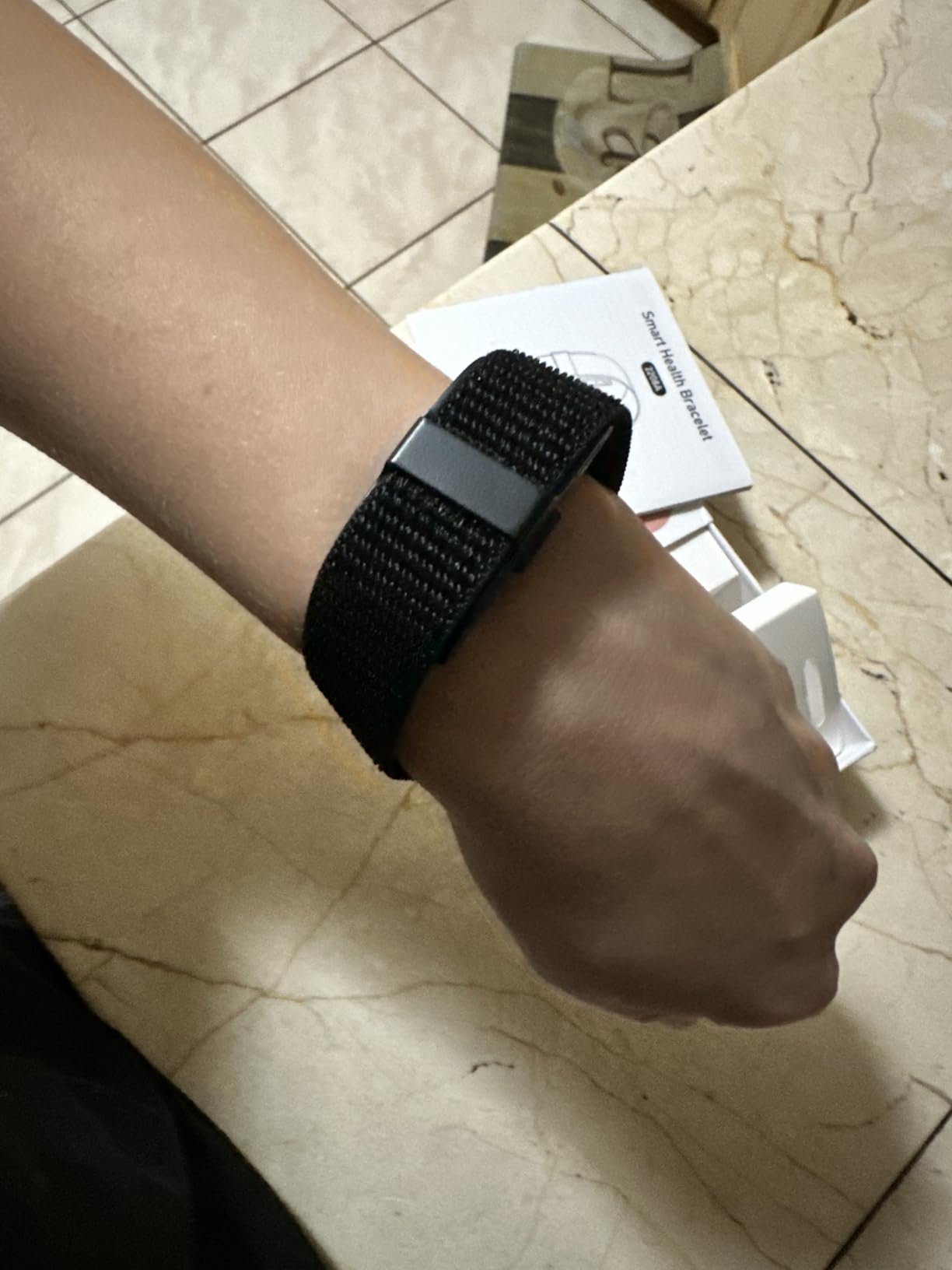 IAMJOY Smart Health Wristband, Wearable Activity & Fitness Tracker for Multi-Sport Mode, All-Day Automatic Continuous Monitoring of Health Data, Improve Sleep, Stress & Wellness, with Free App, Black - Customer Photo 2
