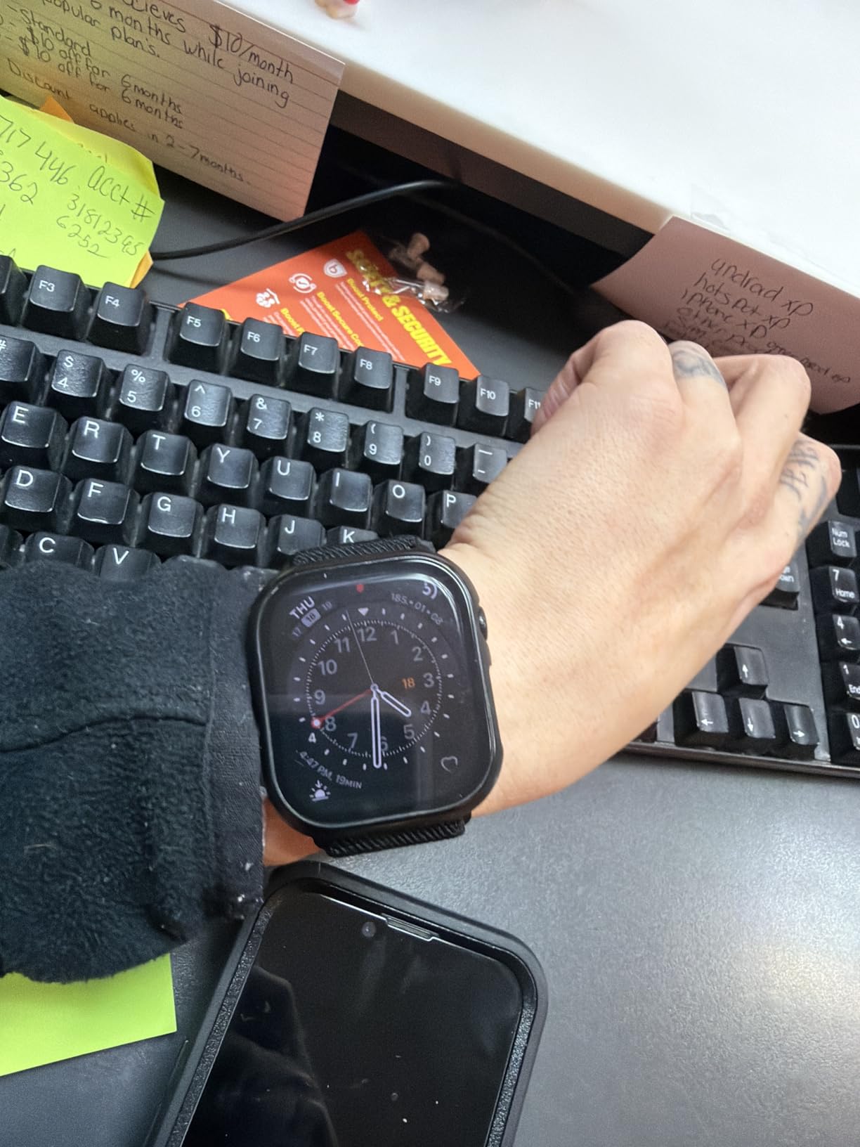 Apple Watch Series 10 [GPS + Cellular, 46mm] - Jet Black Aluminum Case with Black Sport Band, M/L (Renewed) - Customer Photo 2