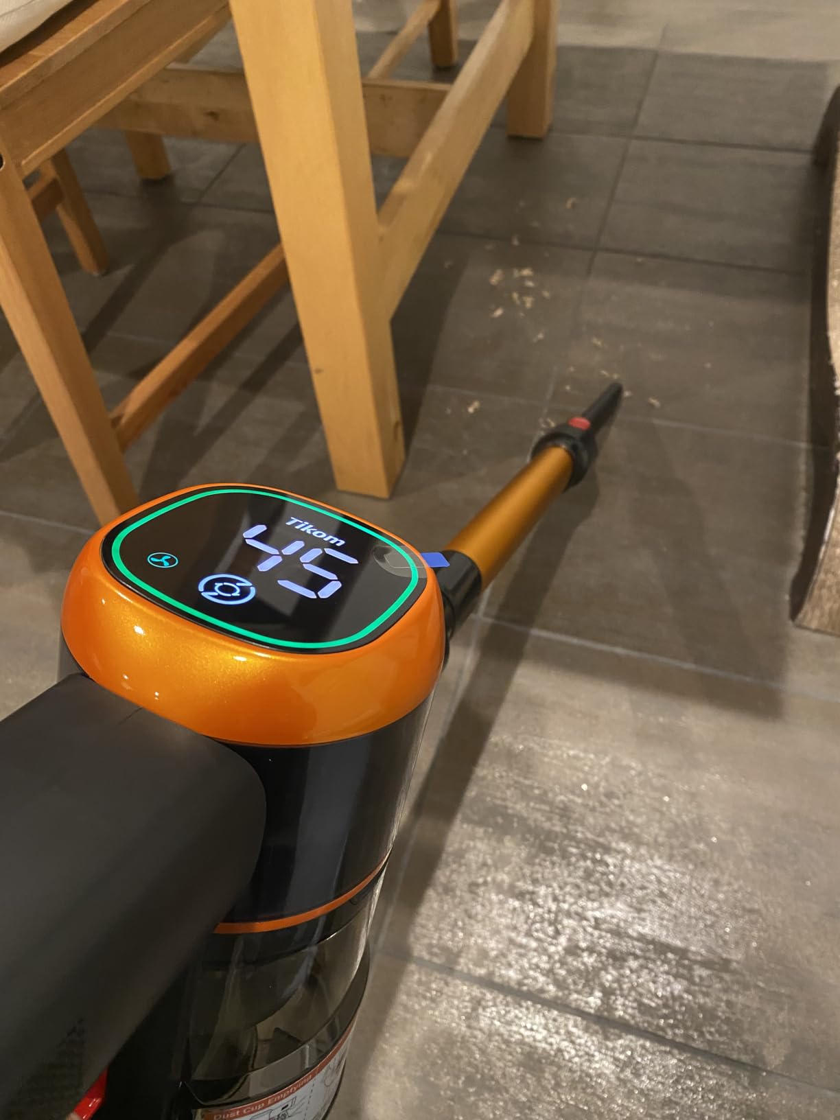 Tikom V500 Cordless Vacuum Cleaner for Home, 40000Pa/450W Stick Vacuum with LED Touch Screen, Charging Wall Dock, Anti-Tangle, Lightweight Handheld Vacuum for Pet Hair, Hard Floor, Carpet customer photo 2