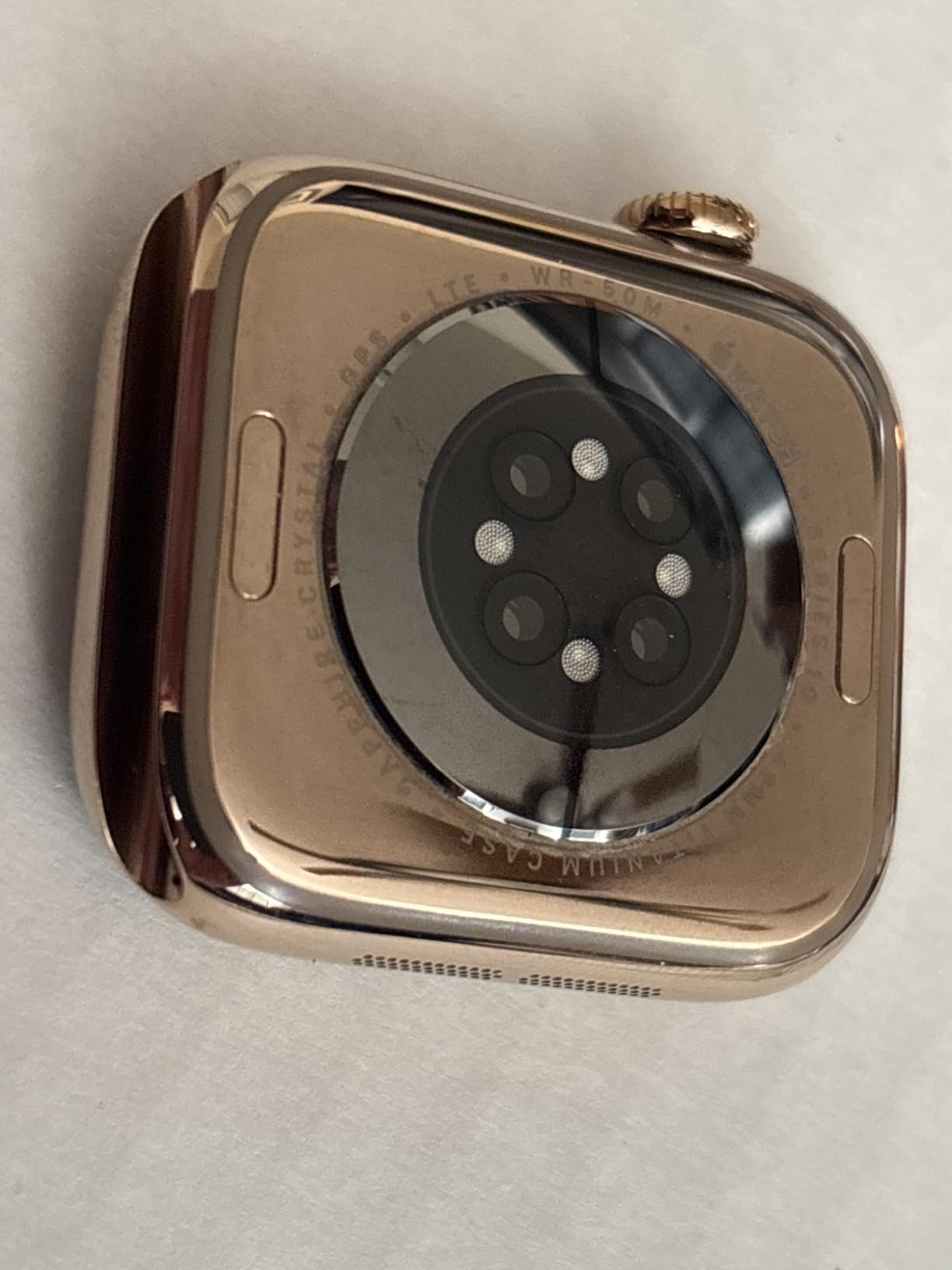 Apple Watch Series 10 [GPS + Cellular, 42mm] - Rose Gold Aluminum Case with Light Blush Sport Band, S/M (Renewed) - Customer Photo 1