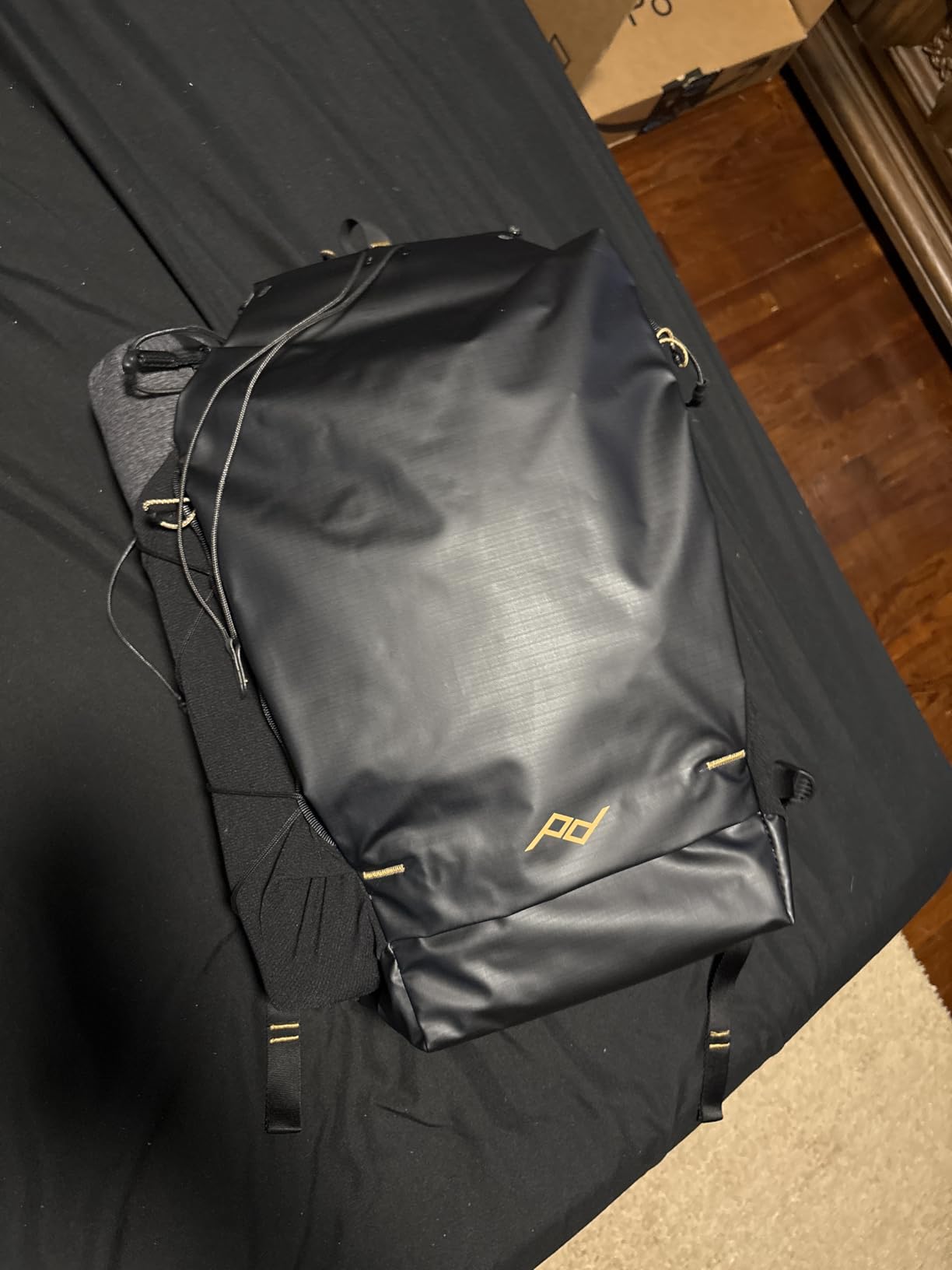 Peak Design Outdoor Backpack 25L, Black, Compact and Lightweight Frameless Daypack, Ultra Cinch Roll-Top Design, Ideal for Day Hikes, Camera Carry and Commuting, Versatile Backpack for Men and Women - Customer Photo 2