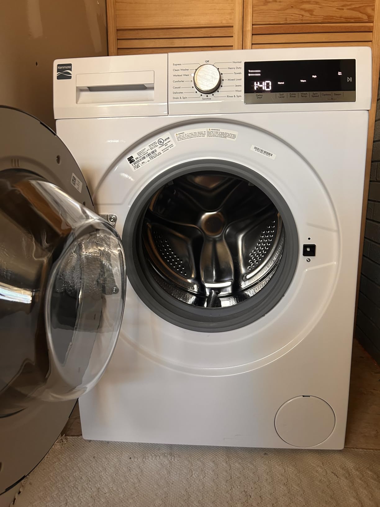 Kenmore 2.2 cu. ft. Compact Front Load Washer with Wrinkle Relaxing Steam Treatment - Reduce Laundry Time with Accela & Express Wash - LED - ENERGY STAR Certified - White - Customer Photo 2