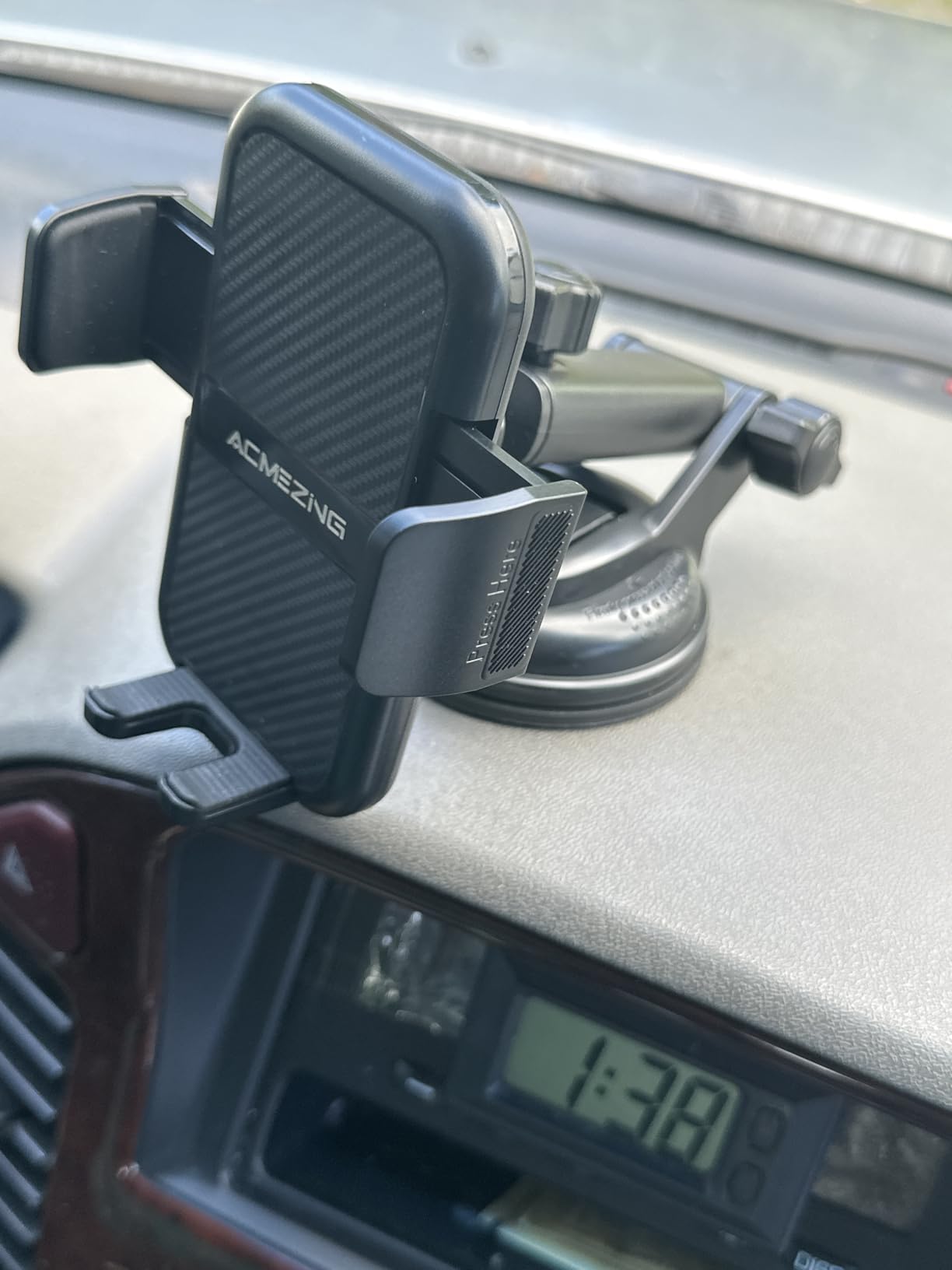 3-in-1 Car Phone Holder [122+LBS Strongest Suction & Stable Clamp Arm] 360° Adjustable Car Phone Mount, Cell Phone Holders for Your Car for Dashboard Vent, All Smartphones & Car Models - Customer Photo 1