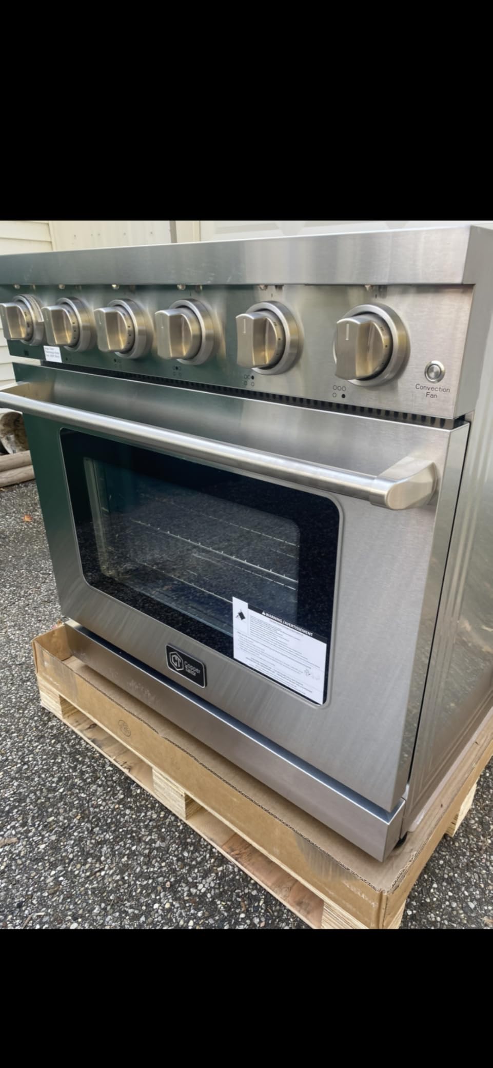 CT Copper Tailor 36 Inch Electric Range with Convection Oven, 6.0 cu. ft. Capacity, 5 Cooktop Elements, Freestanding Oven, in Stainless Steel Customer Review CT Copper Tailor 36 Inch Electric Range with Convection Oven, 6.0 cu. ft. Capacity, 5 Cooktop Elements, Freestanding Oven, in Stainless Steel - Customer Photo 2