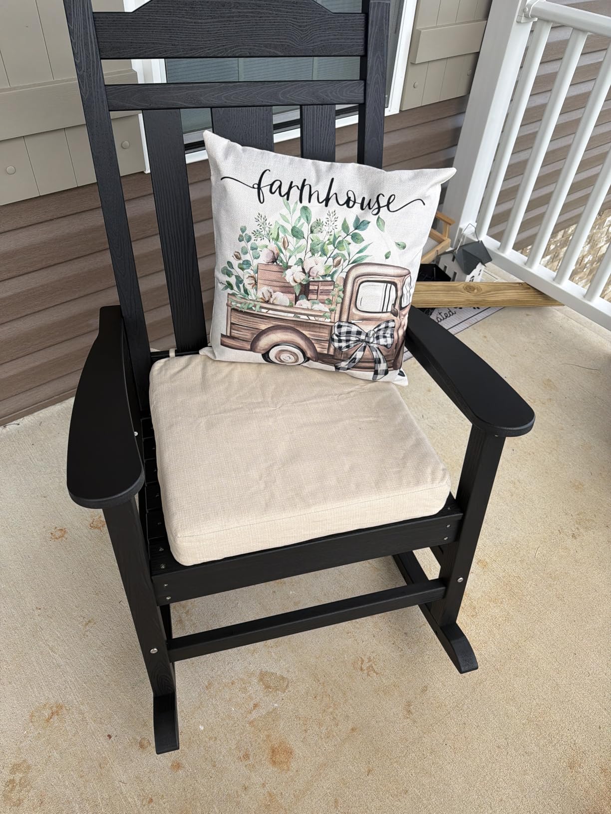 SERWALL Oversized Rocking Chair Outdoor, HDPE Outdoor Rocking Chair, Grey Customer Review SERWALL Oversized Rocking Chair Outdoor, HDPE Outdoor Rocking Chair, Grey - Customer Photo 2