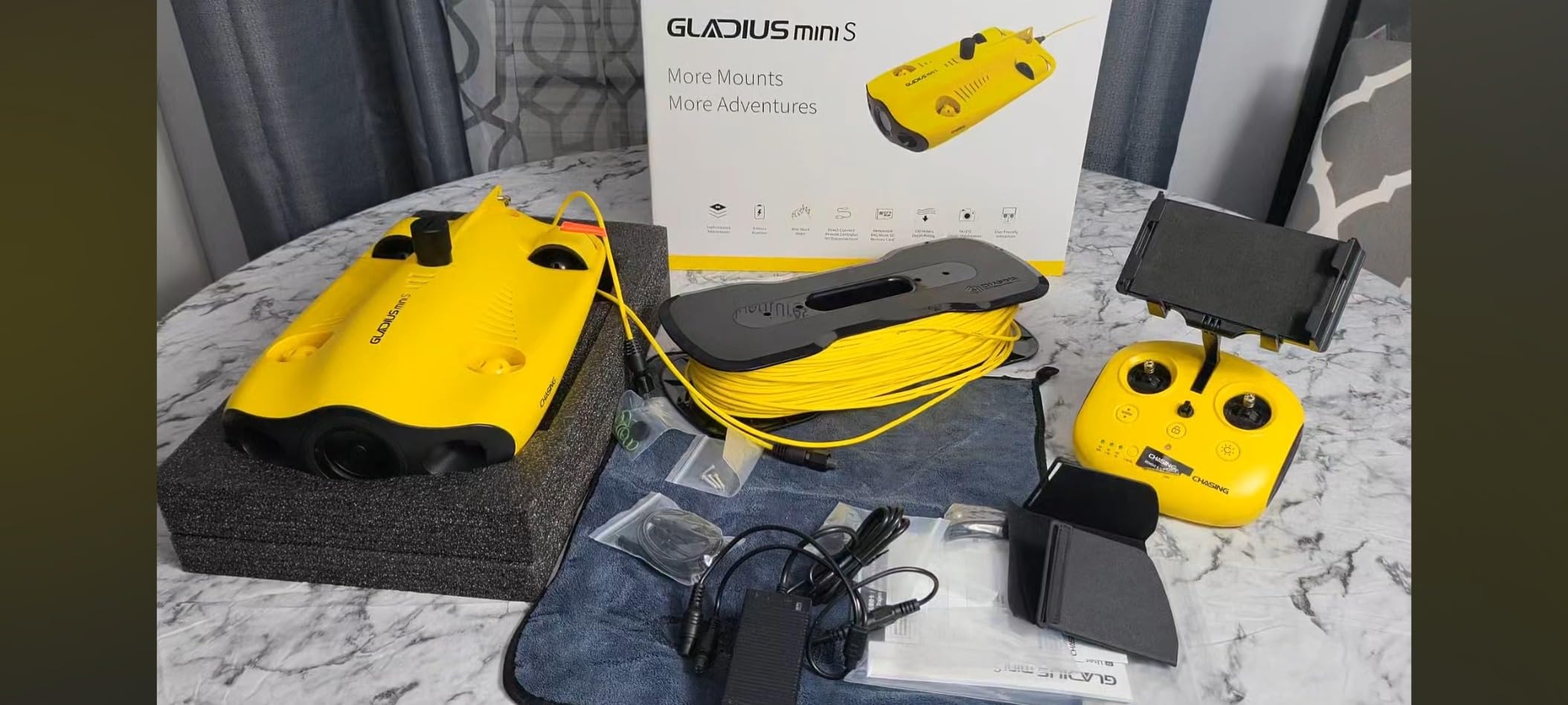 Chasing Gladius MINI S Upgraded Professional Underwater Drone Set, with 4k Resolution + EIS Anti-Shake Camera, Remote Control and App Remote Control, Support Multiple Mounts Customer Review Chasing Gladius MINI S Upgraded Professional Underwater Drone Set, with 4k Resolution + EIS Anti-Shake Camera, Remote Control and App Remote Control, Support Multiple Mounts - Customer Photo 2