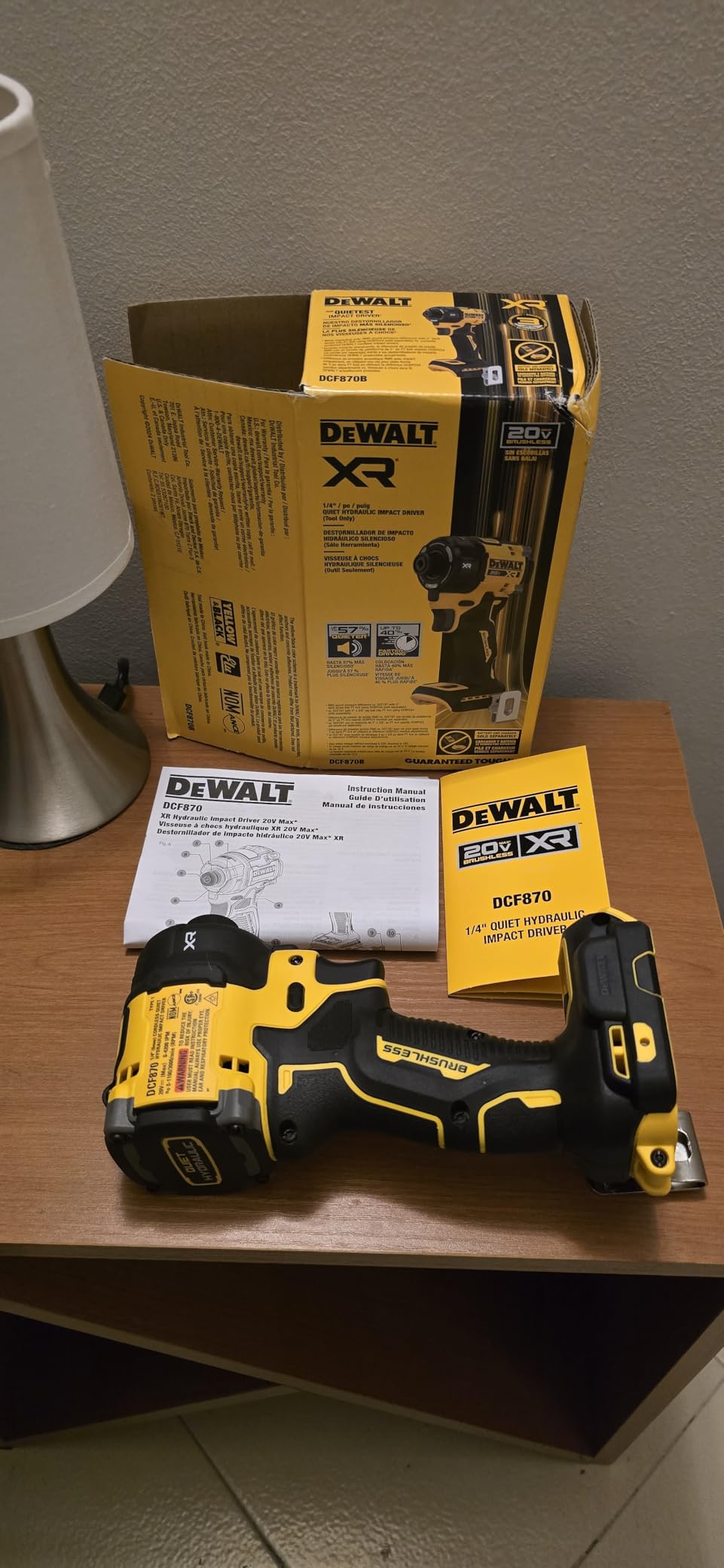 DEWALT 20V MAX 1/4 Inch Hydraulic Impact Driver, Quiet, Brushless Cordless XR Extreme Runtime, LED Halo Ring, Tool Only (DCF870B) Customer Review DEWALT 20V MAX 1/4 Inch Hydraulic Impact Driver, Quiet, Brushless Cordless XR Extreme Runtime, LED Halo Ring, Tool Only (DCF870B) - Customer Photo 2