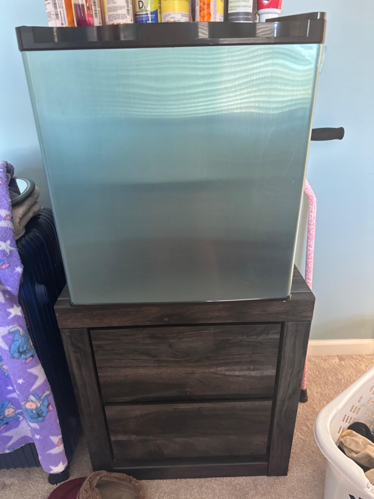 1.1 Cu.ft Small Upright Freezer, Compact Mini Freezer with Removable Shelves, Adjustable Thermostat, Reversible Door Hinge, Quiet for Home/Dorm/Office/Kitchen, Black Customer Review 1.1 Cu.ft Small Upright Freezer, Compact Mini Freezer with Removable Shelves, Adjustable Thermostat, Reversible Door Hinge, Quiet for Home/Dorm/Office/Kitchen, Black - Customer Photo 1