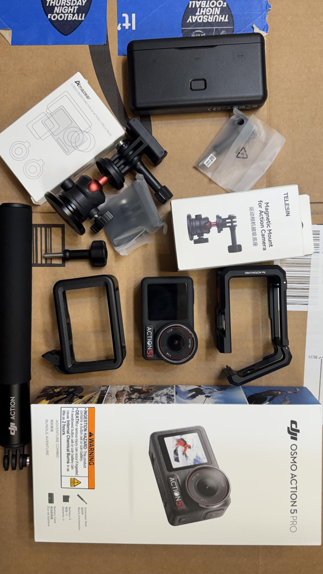 DJI Osmo Action 5 Pro Essential Combo, Waterproof Action Camera with 1/1.3