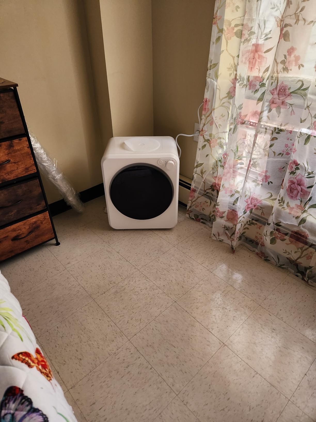 1.6 Cu.Ft Portable Clothes Dryer, 800W Fast Drying Front Load Laundry Dryer with 5 Mode, Mini Electric Clothing Dryer with Stainless Steel Tub, Compact Machine for Apartment, Home, Dorm - Customer Photo 1