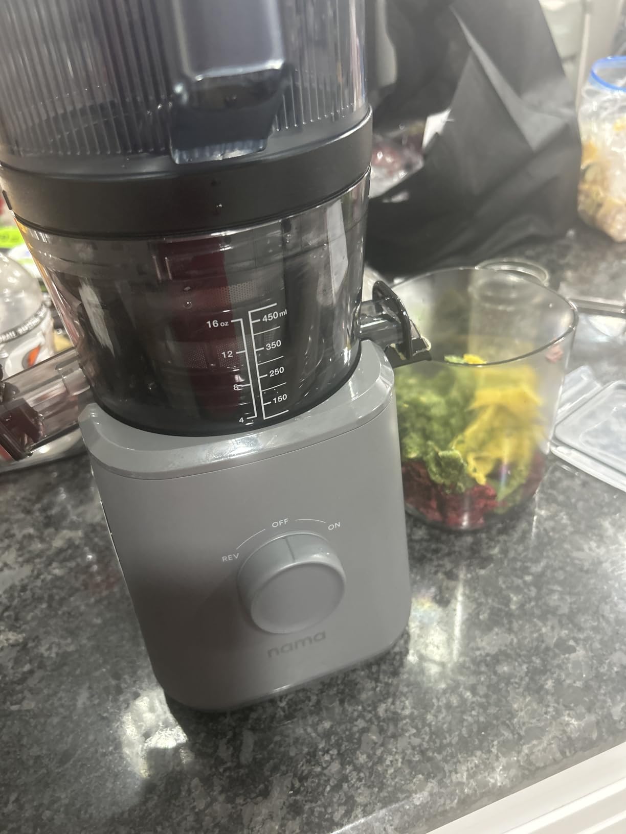 Nama J2 Cold Press Juicer - Self Feeding for Hands-Free Operation with Wide Mouth Hopper, Zero Waste Masticating Juicer customer photo 1