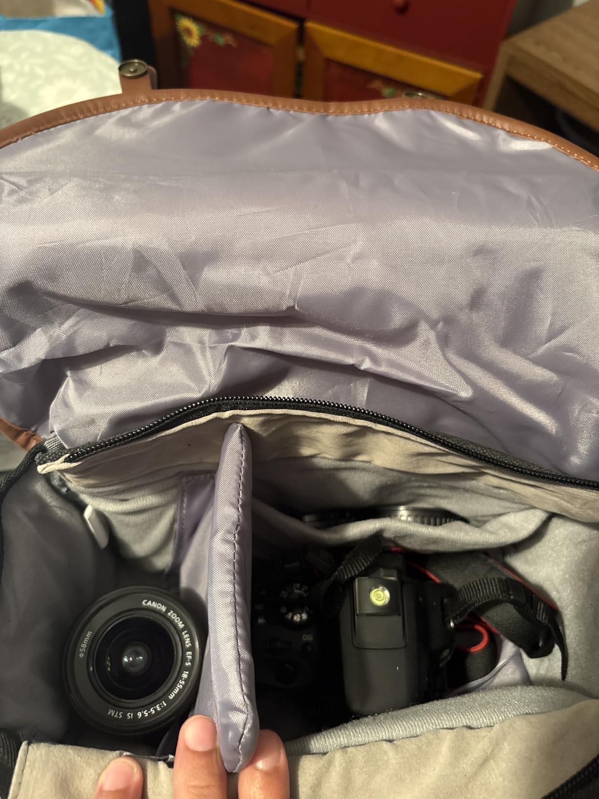 RAINSMORE Canvas Camera Bag, DSLR/SLR/Mirrorless Small Camera Sling Bags Cross-body Camera Case, Compact Shoulder Bag for Photographers with Rain Cover Vintage Sling Bags for Men and Women, Black Customer Review RAINSMORE Canvas Camera Bag, DSLR/SLR/Mirrorless Small Camera Sling Bags Cross-body Camera Case, Compact Shoulder Bag for Photographers with Rain Cover Vintage Sling Bags for Men and Women, Black - Customer Photo 4