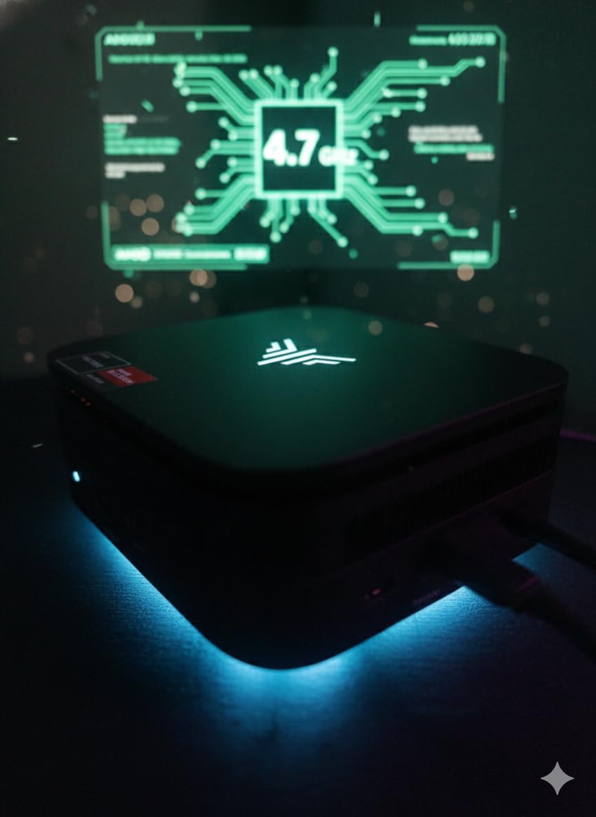 KAMRUI Hyper H1 Mini Gaming PC, AMD Ryzen 7 7735HS(Beats 7640HS/6800H), 24GB LPDDR5 1TB M.2 NVMe SSD Mini PC(8C/16T,up to 4.75GHz), 16MB L3 Smart Cache, Triple 4K Display/WiFi6/BT5.2/Mini Desktop PC customer photo 2