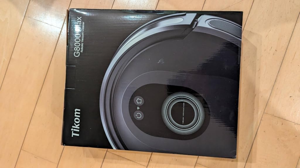 Tikom Robot Vacuum and Mop Combo, 5000Pa Robotic Vacuum Cleaner, 150 Min Max, App & Remote Control, Ideal for Hard Floor, Carpet, Pet Hair, Self-Charge(G8000 Max) Customer Review Tikom Robot Vacuum and Mop Combo, 5000Pa Robotic Vacuum Cleaner, 150 Min Max, App & Remote Control, Ideal for Hard Floor, Carpet, Pet Hair, Self-Charge(G8000 Max) - Customer Photo 1